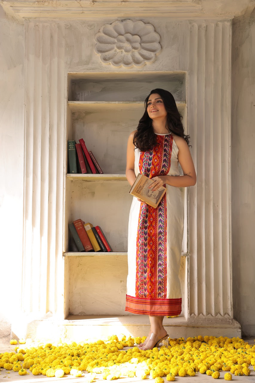 An Uber exclusive ready to wear halter neck dress
