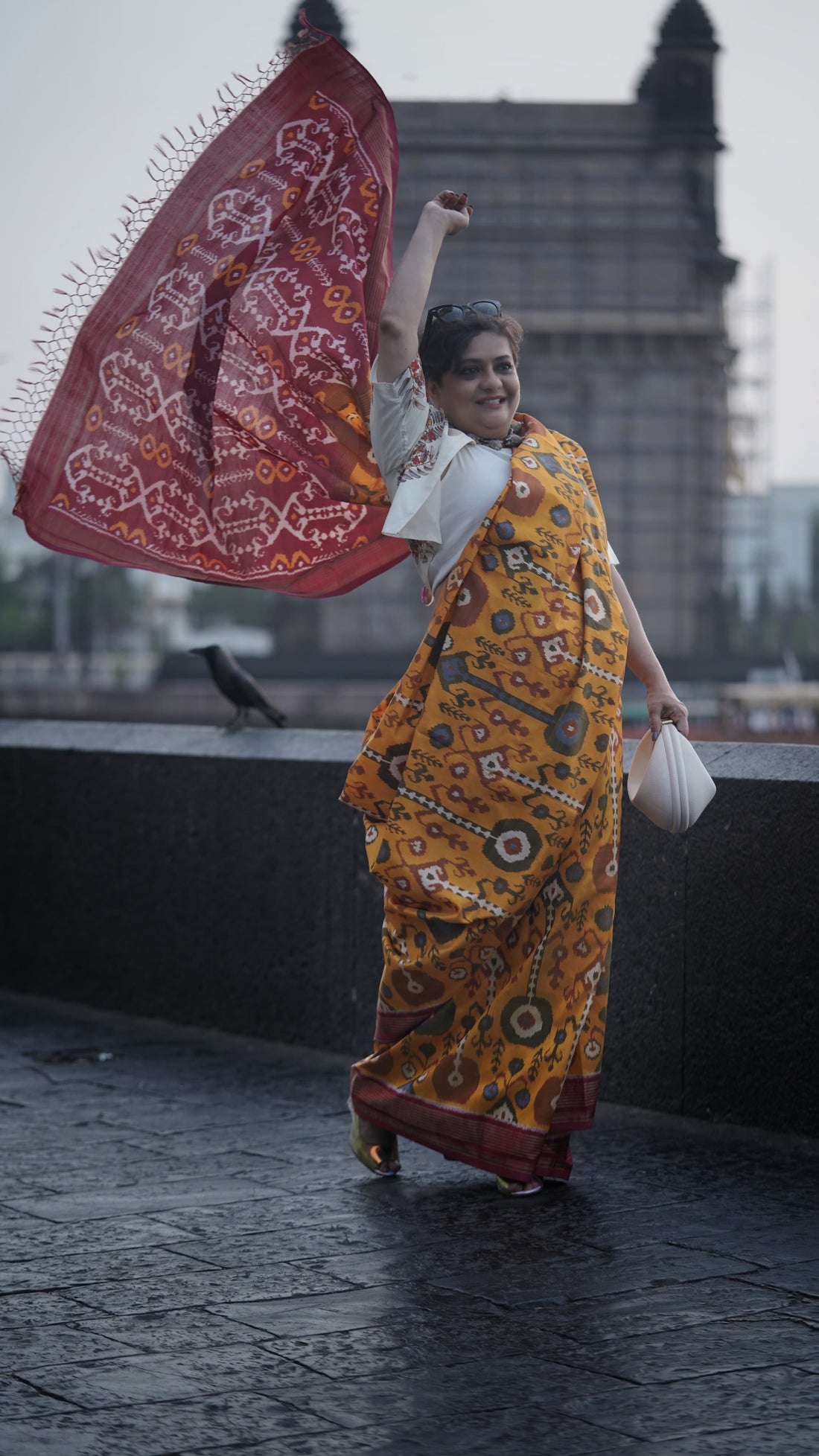 Stunner Vintage revival Uzbek tussar by mulberry silk ikkat saree