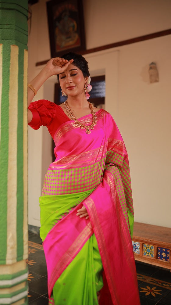 Exclusive PARAMPARA vairaoosi Reinterpreted Silk Kanchivaram Saree