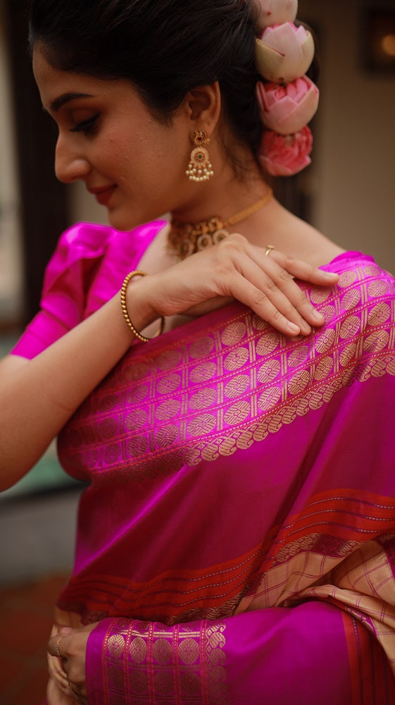 Exclusive Revival Kutrala Kuravanji Silk Kanchivaram Saree