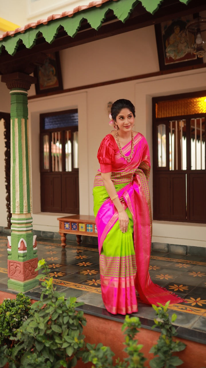 Exclusive PARAMPARA vairaoosi Reinterpreted Silk Kanchivaram Saree
