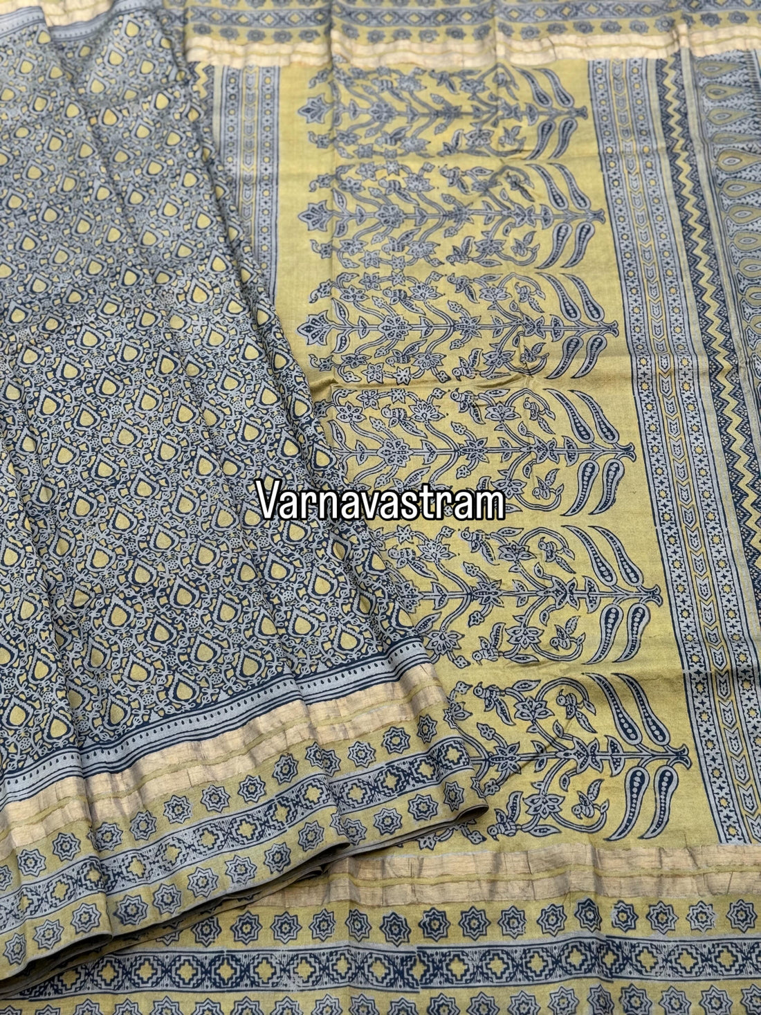 EYARKAI - NATURAL DYE KODALIKARUPPUR BLOCK PRINTS ON MULBERRY SILK