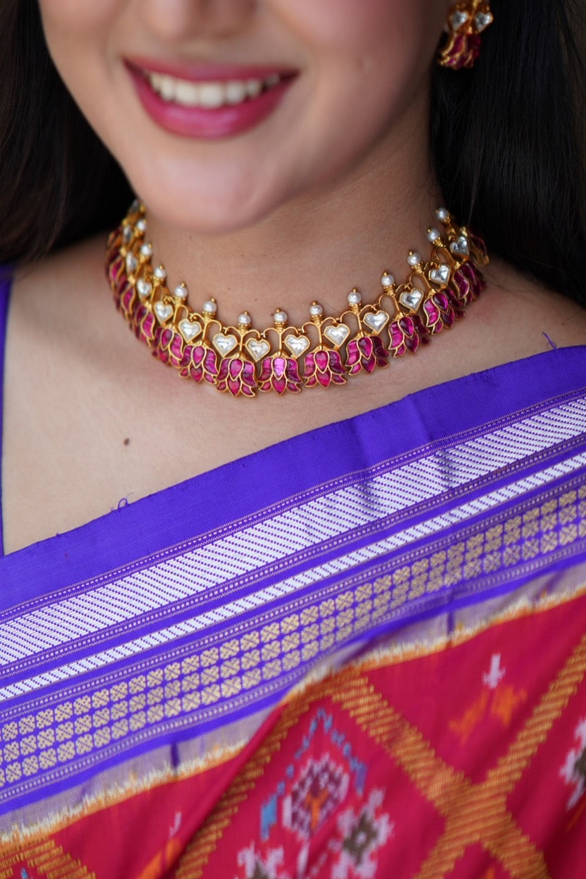 A Brand Exclusive Manual Tapestry Weave Silk Ikkat Saree