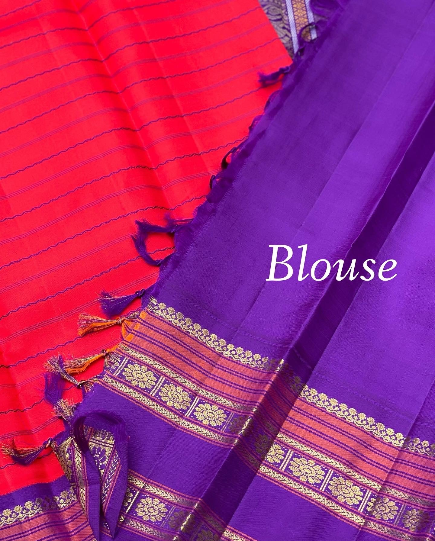 Kanchivaram Silk Veldhari With Rettapet Kattu Kamalam Border Saree