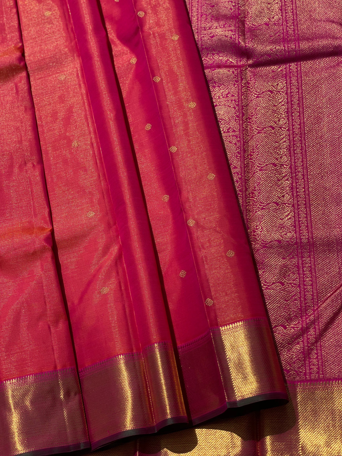 Peachish Pink Heirloom Vairaoosi Kanchivaram Silk Saree