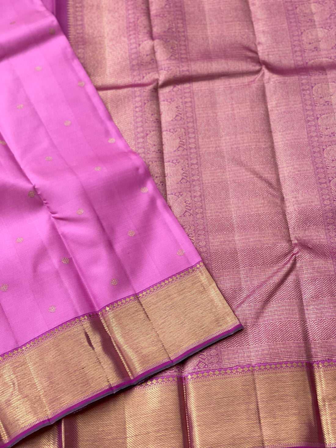 Heirloom vairaoosi kanchivaram silk saree in Lavender shade
