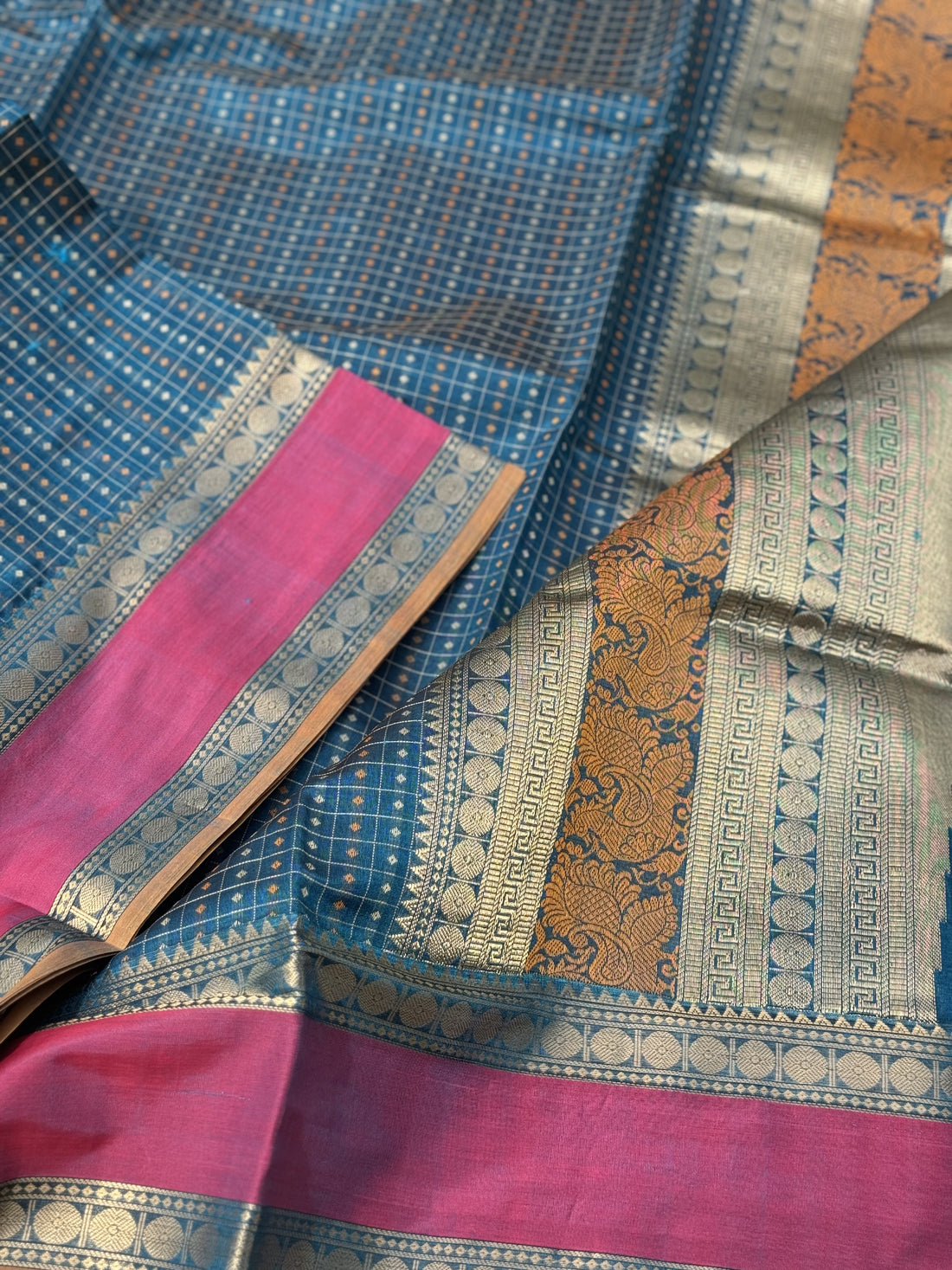 A beautiful lakshadeepm kanchi silk cotton saree