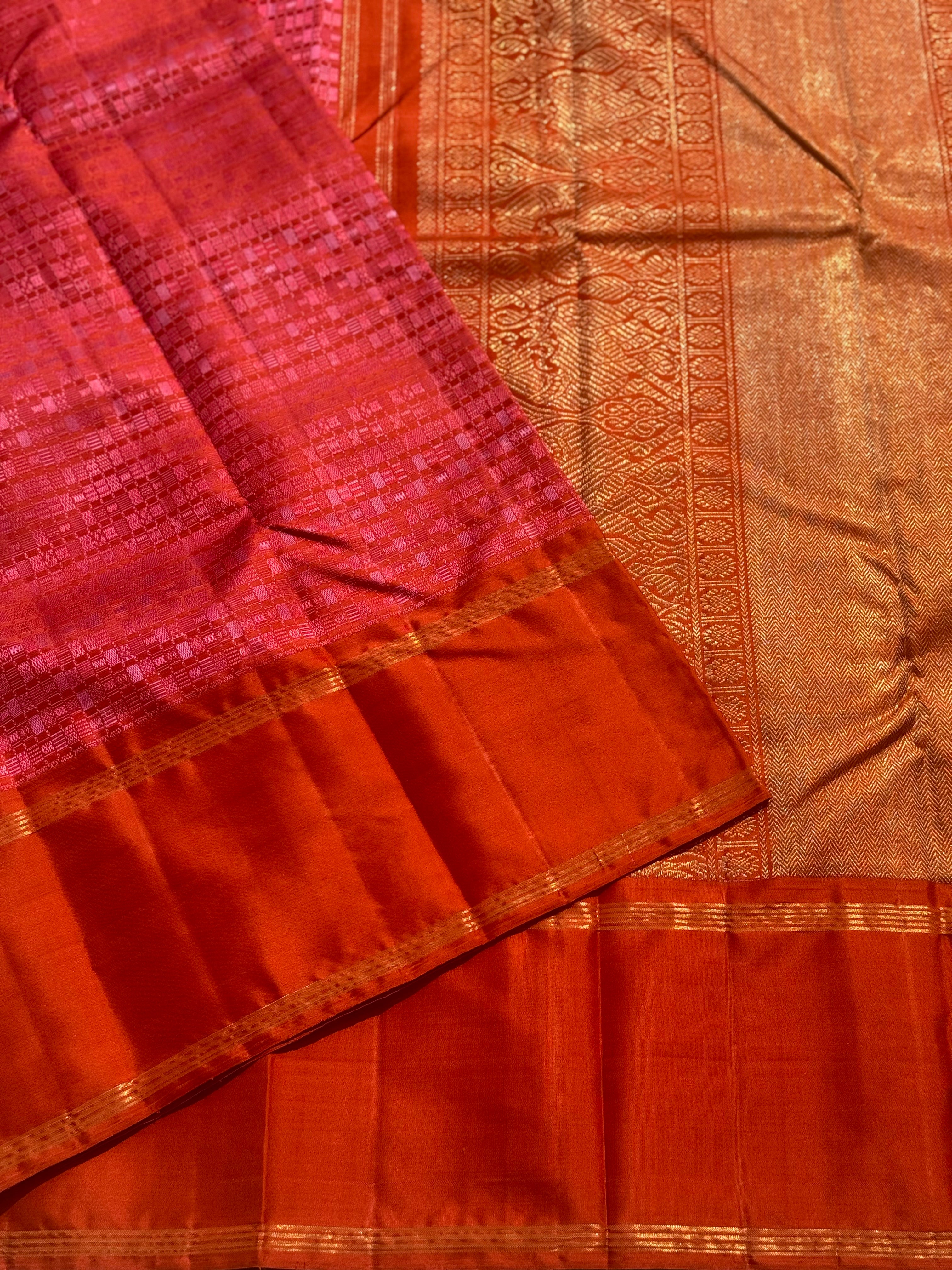 A stunner Masterpiece 108 motifs Adai kanchivaram woven silk saree