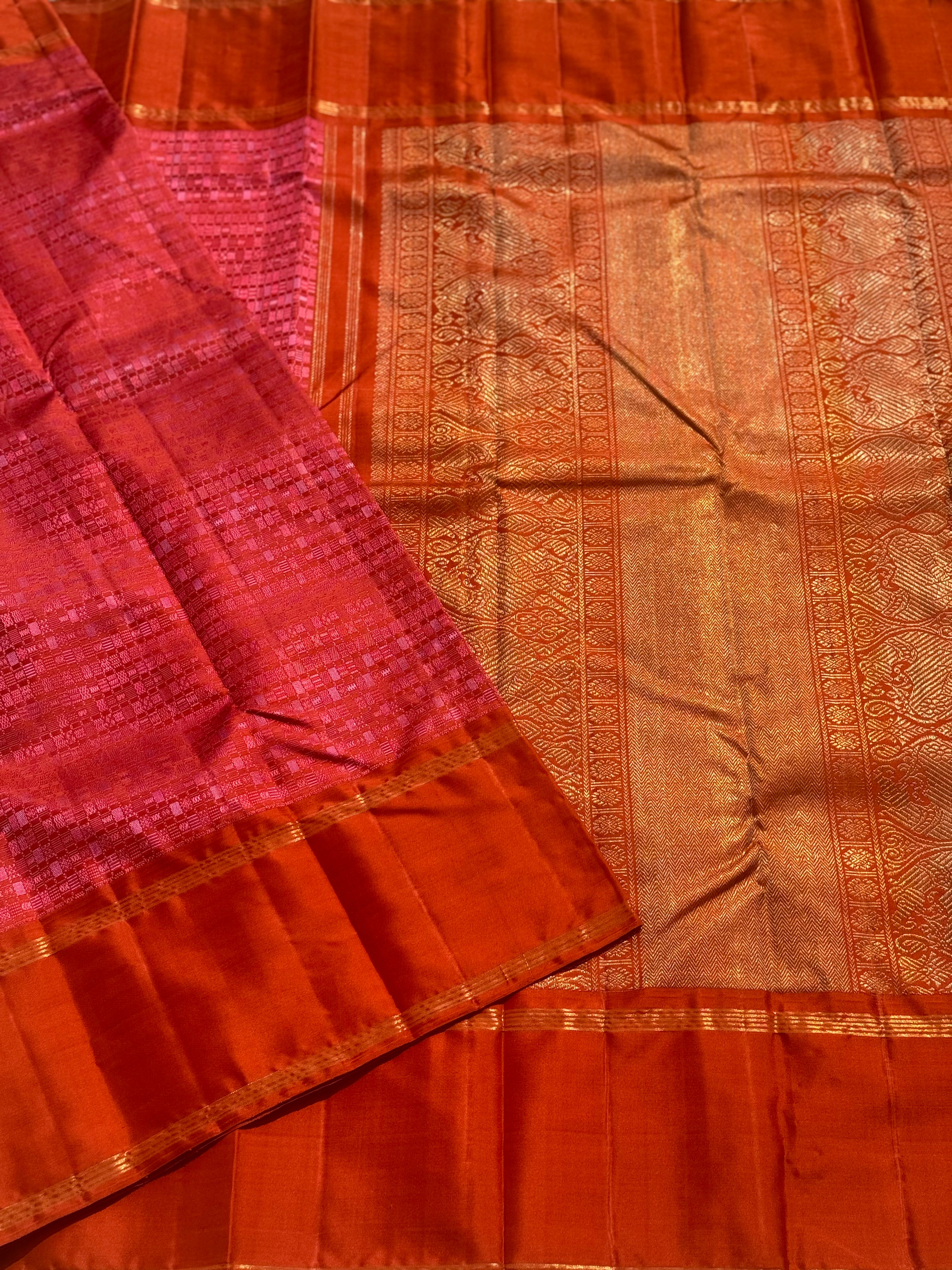 A stunner Masterpiece 108 motifs Adai kanchivaram woven silk saree