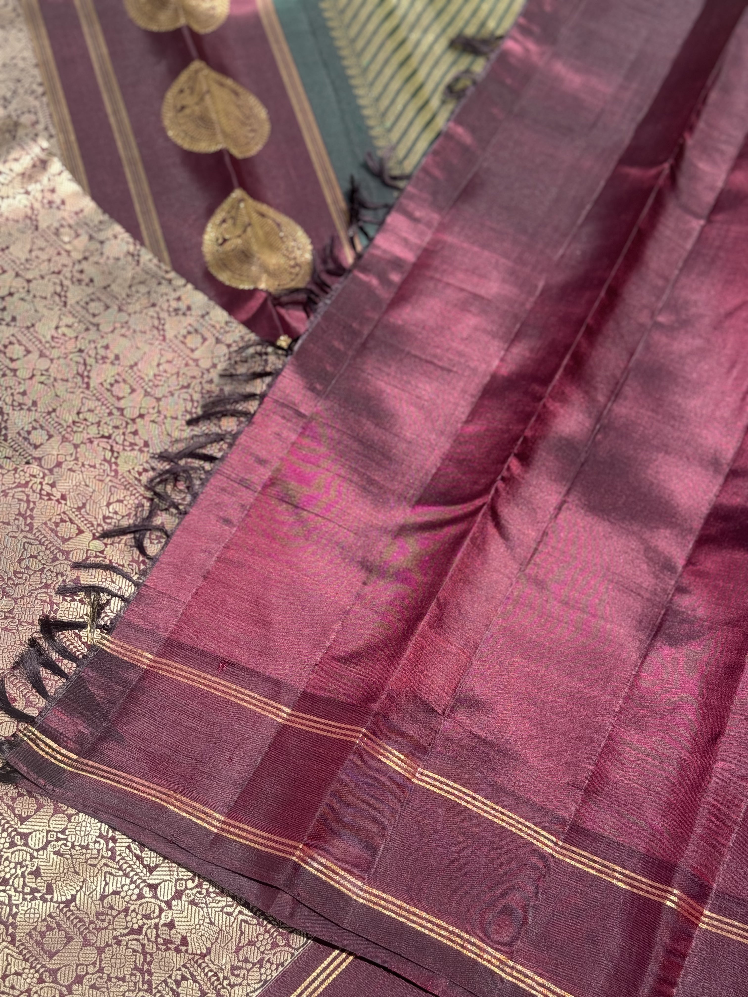 A stunner Masterpiece Garudaseva Adai kanchivaram woven silk saree