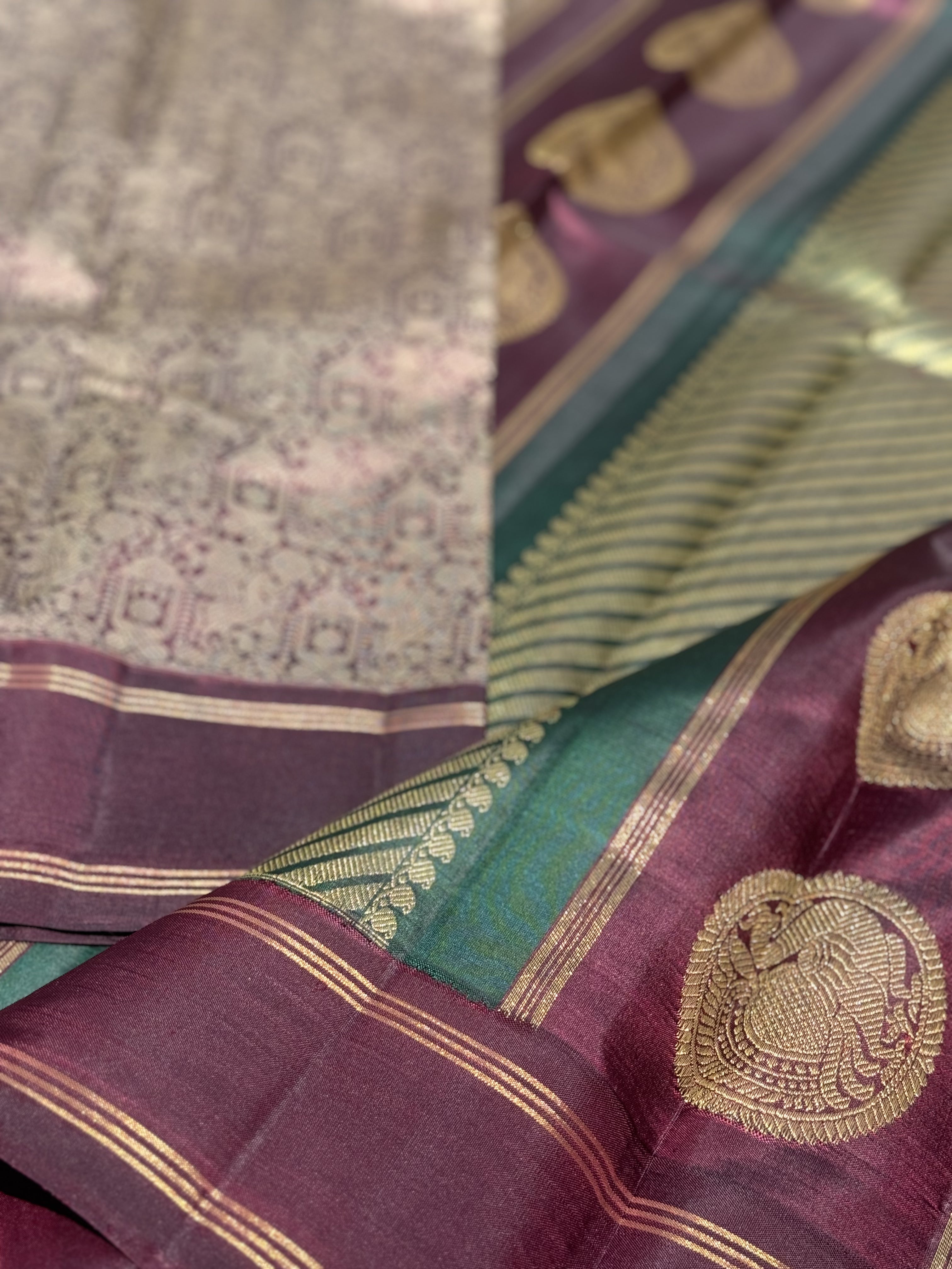 A stunner Masterpiece Garudaseva Adai kanchivaram woven silk saree