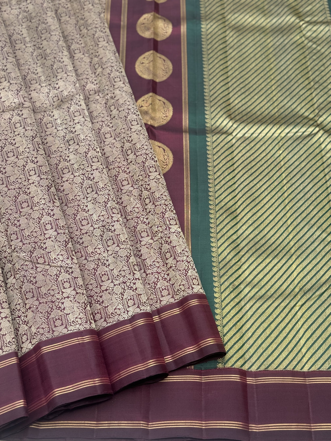 A stunner Masterpiece Garudaseva Adai kanchivaram woven silk saree