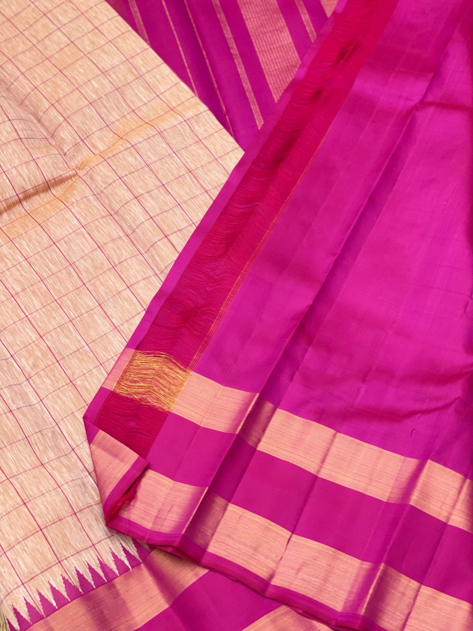 Linen By Silk Korai Kanchivaram Saree
