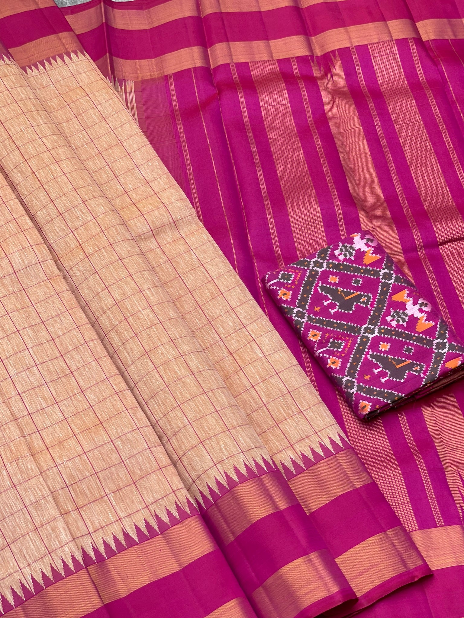 Linen By Silk Korai Kanchivaram Saree