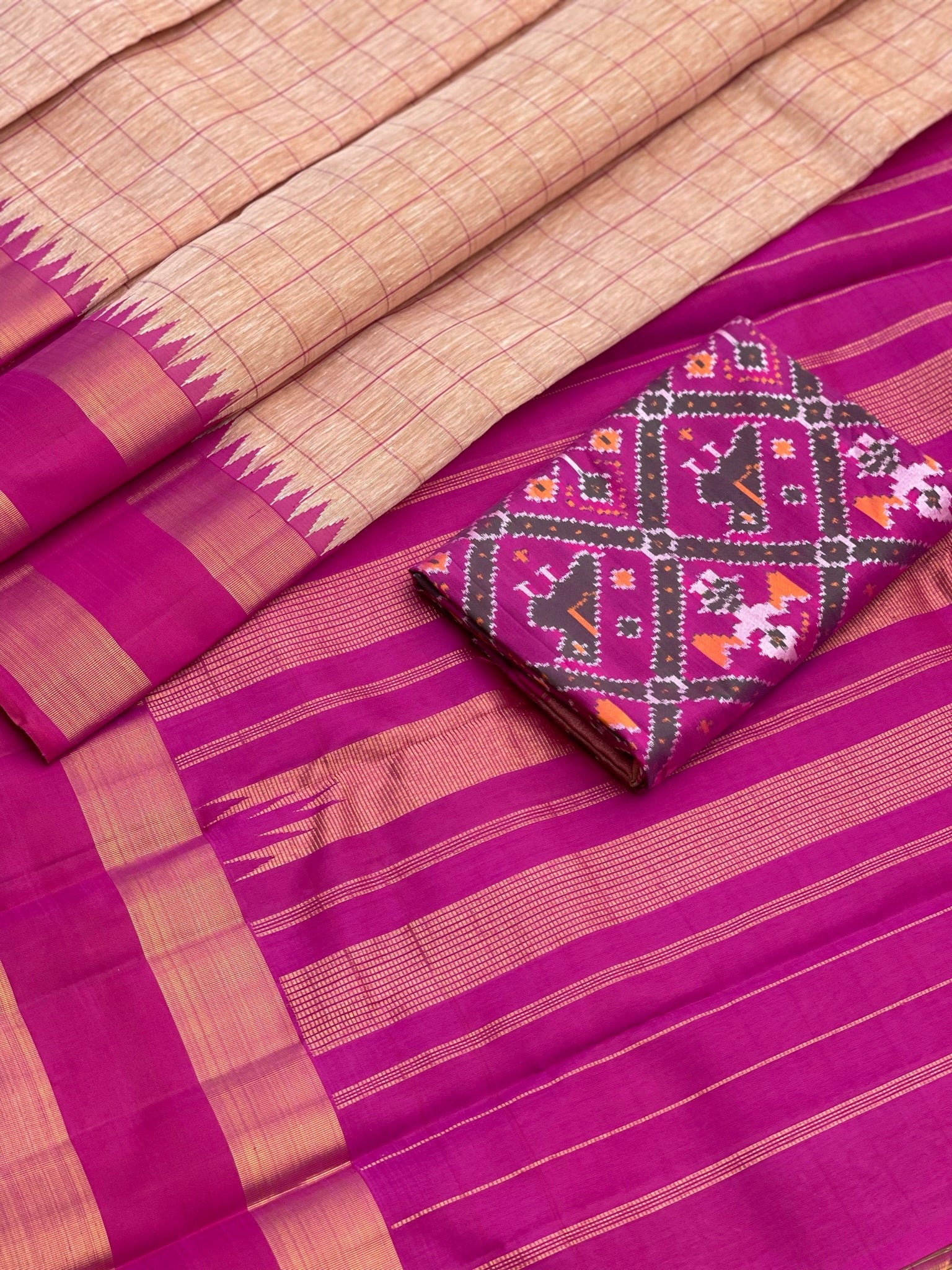 Linen By Silk Korai Kanchivaram Saree