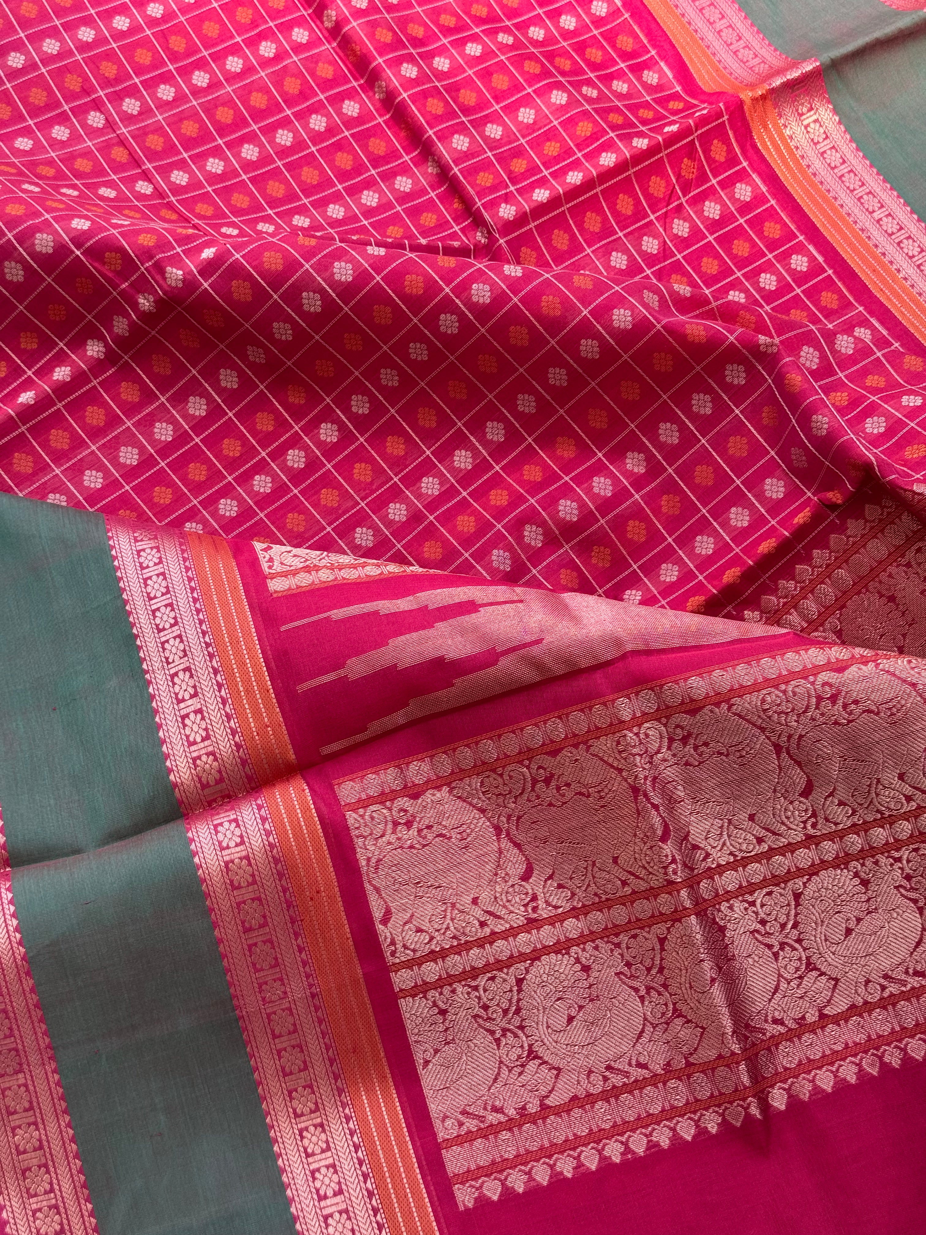 1000 buttas Kanchi silk cotton saree