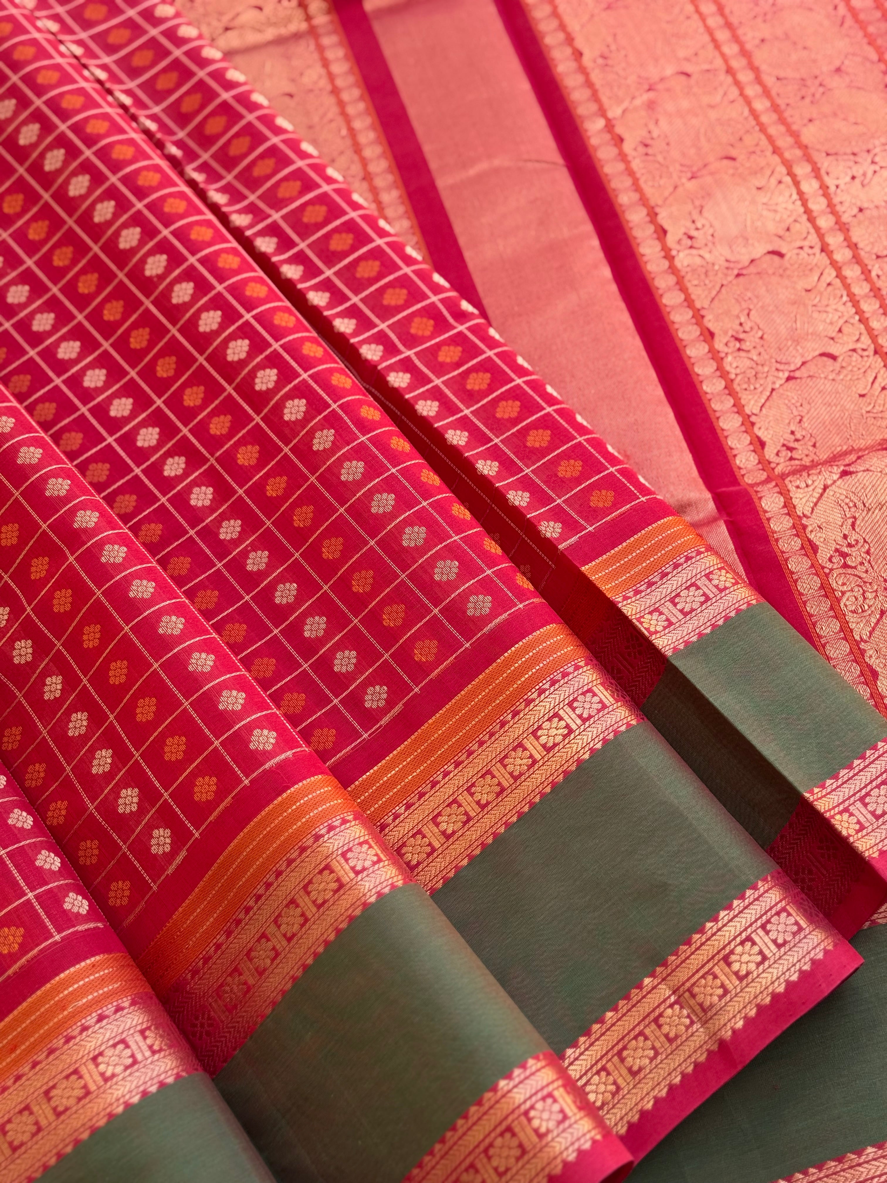 1000 buttas Kanchi silk cotton saree