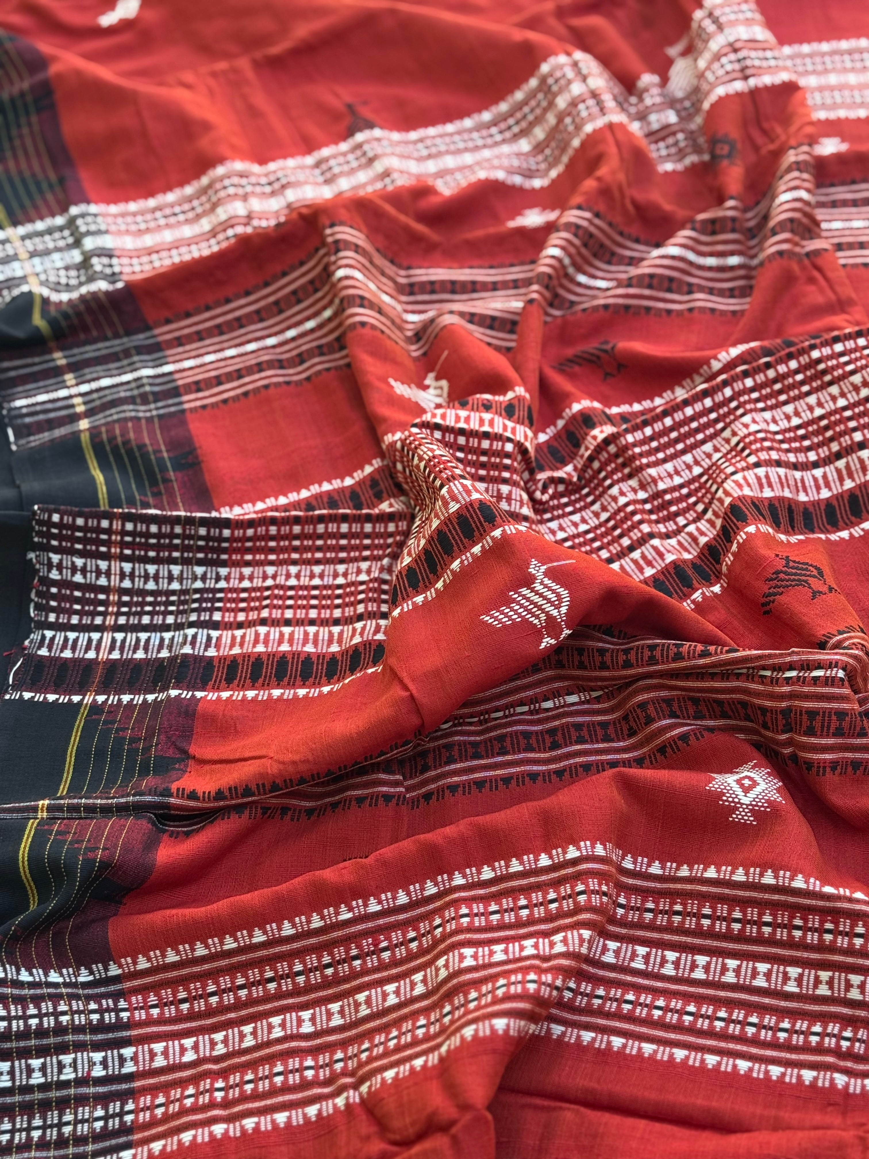 Organic tussar by cotton kotpad Odisha weave saree