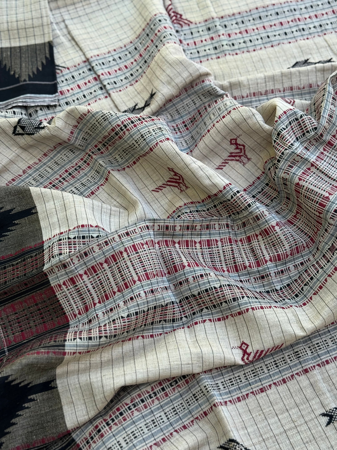 Organic tussar by cotton kotpad Odisha weave saree
