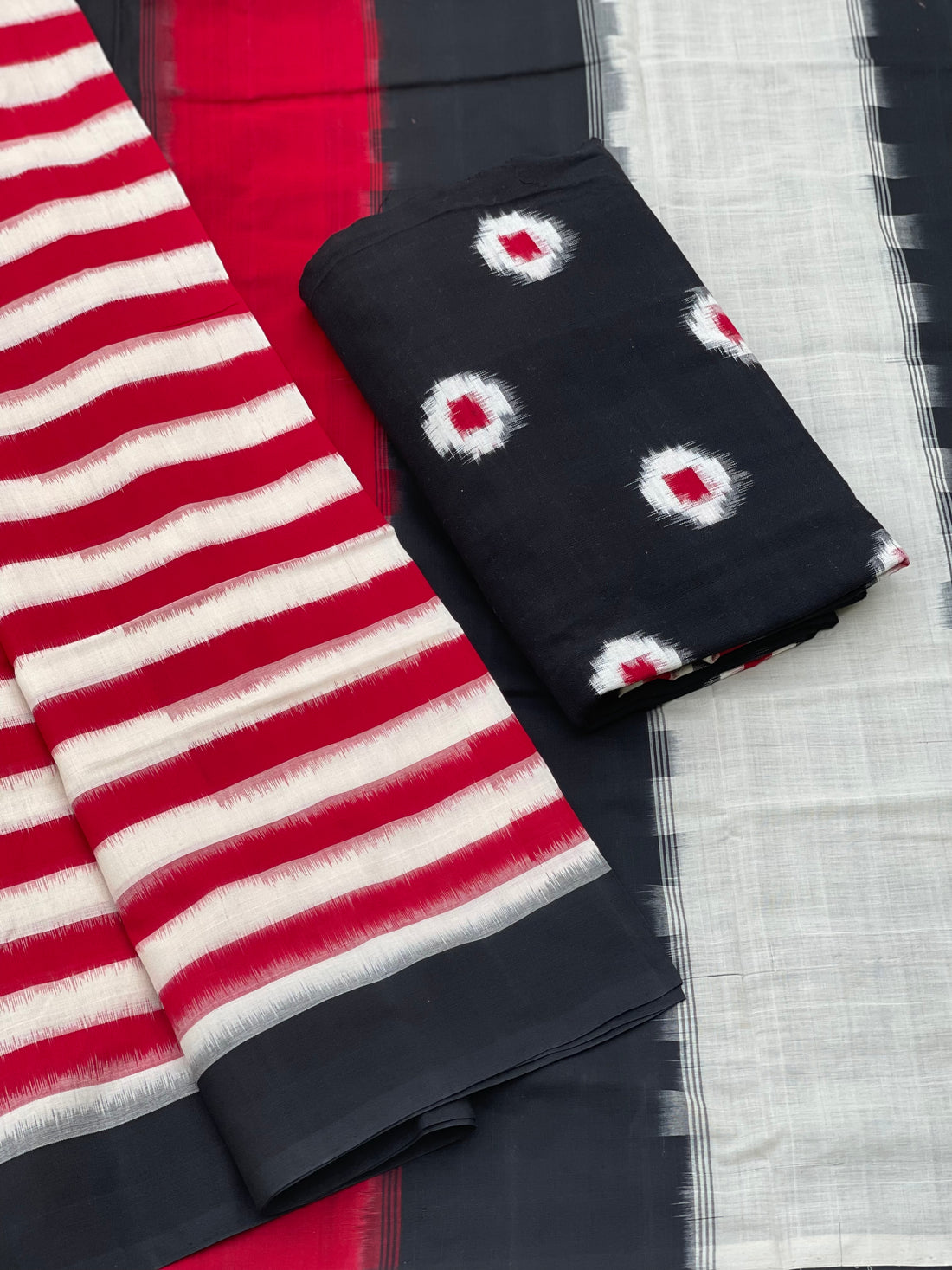 Double Ikkat Cotton Saree