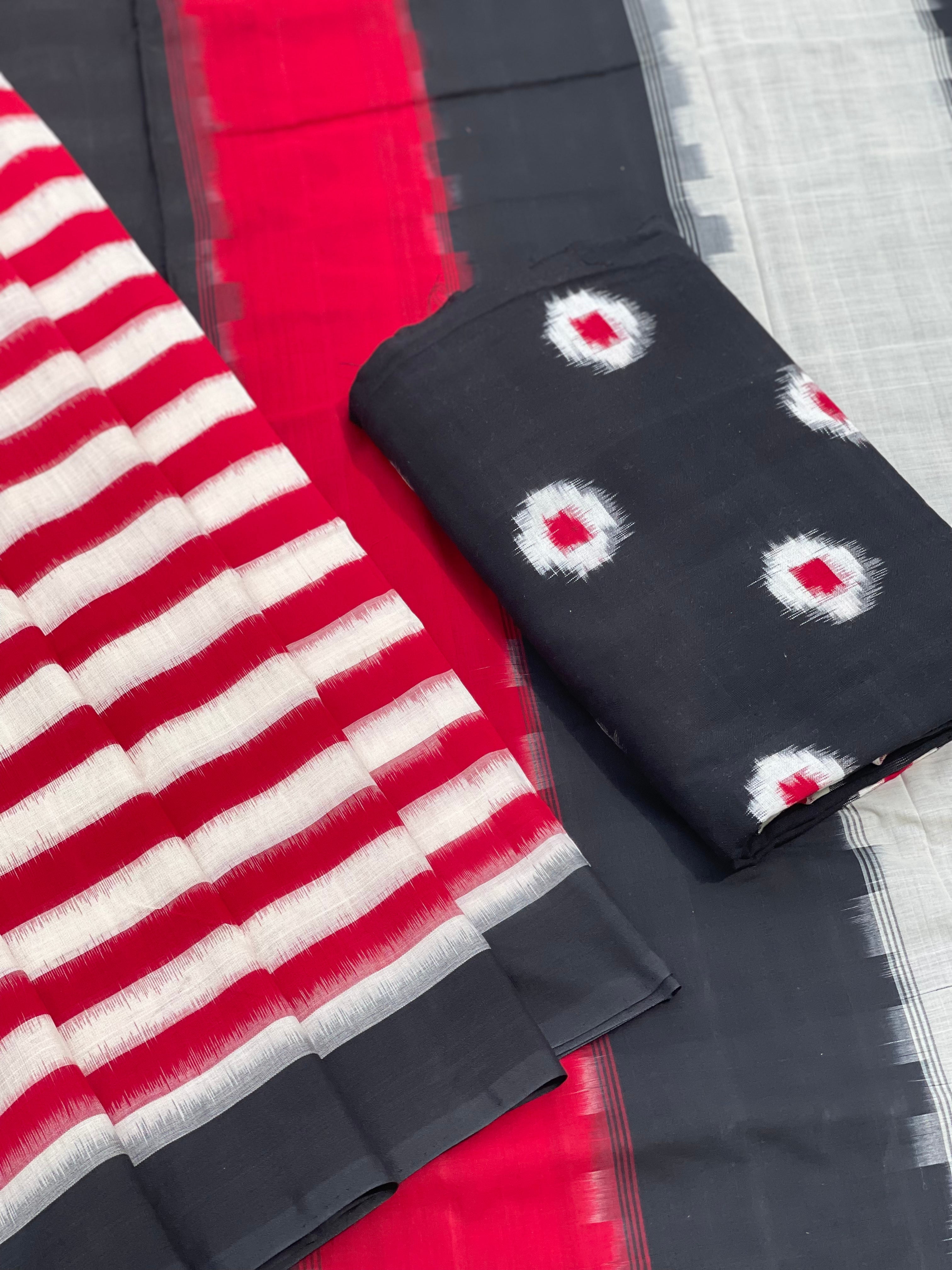 Double Ikkat Cotton Saree