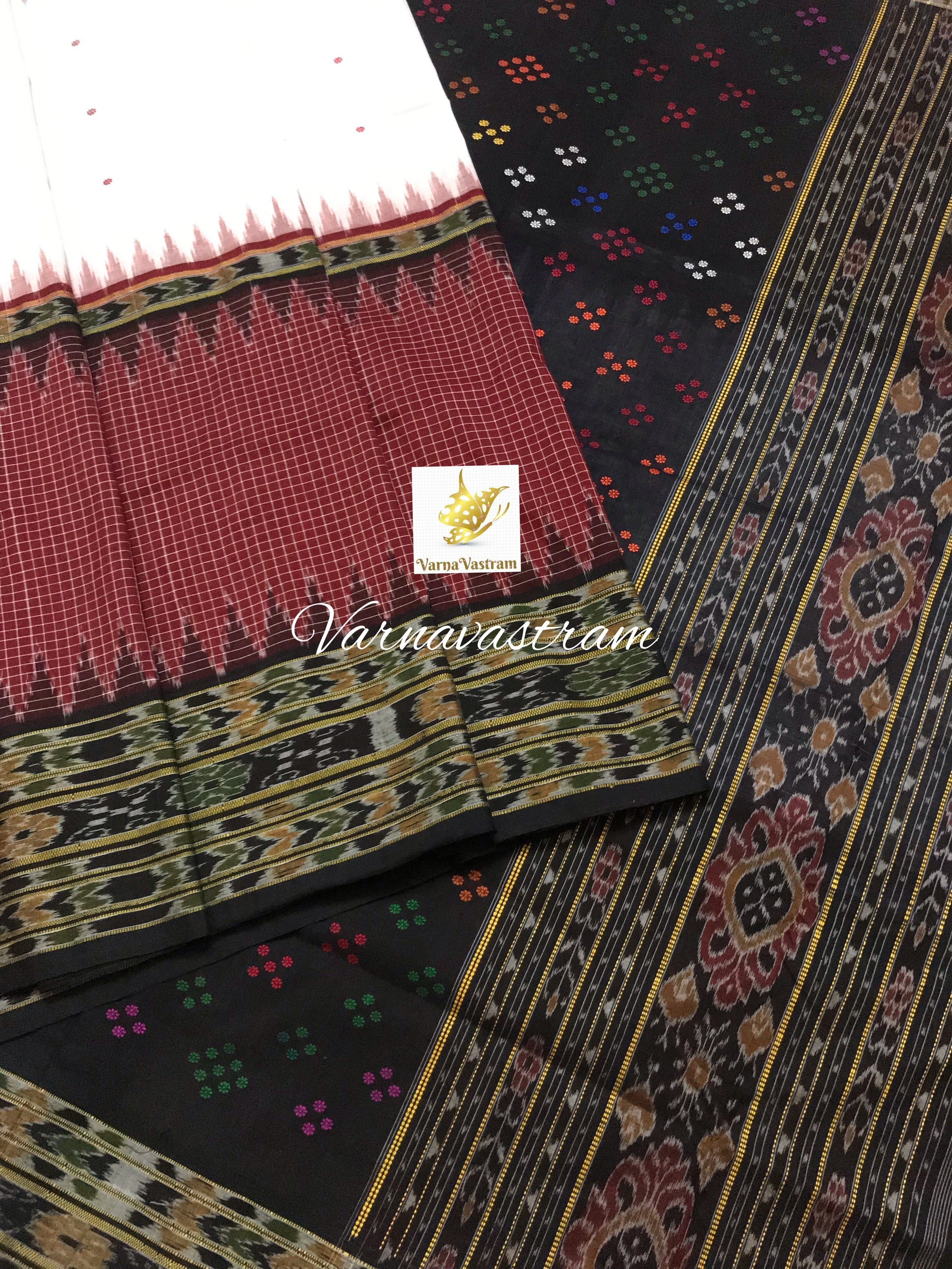 Chaudha Weave Tribal Odisha Ikkat Cotton Saree