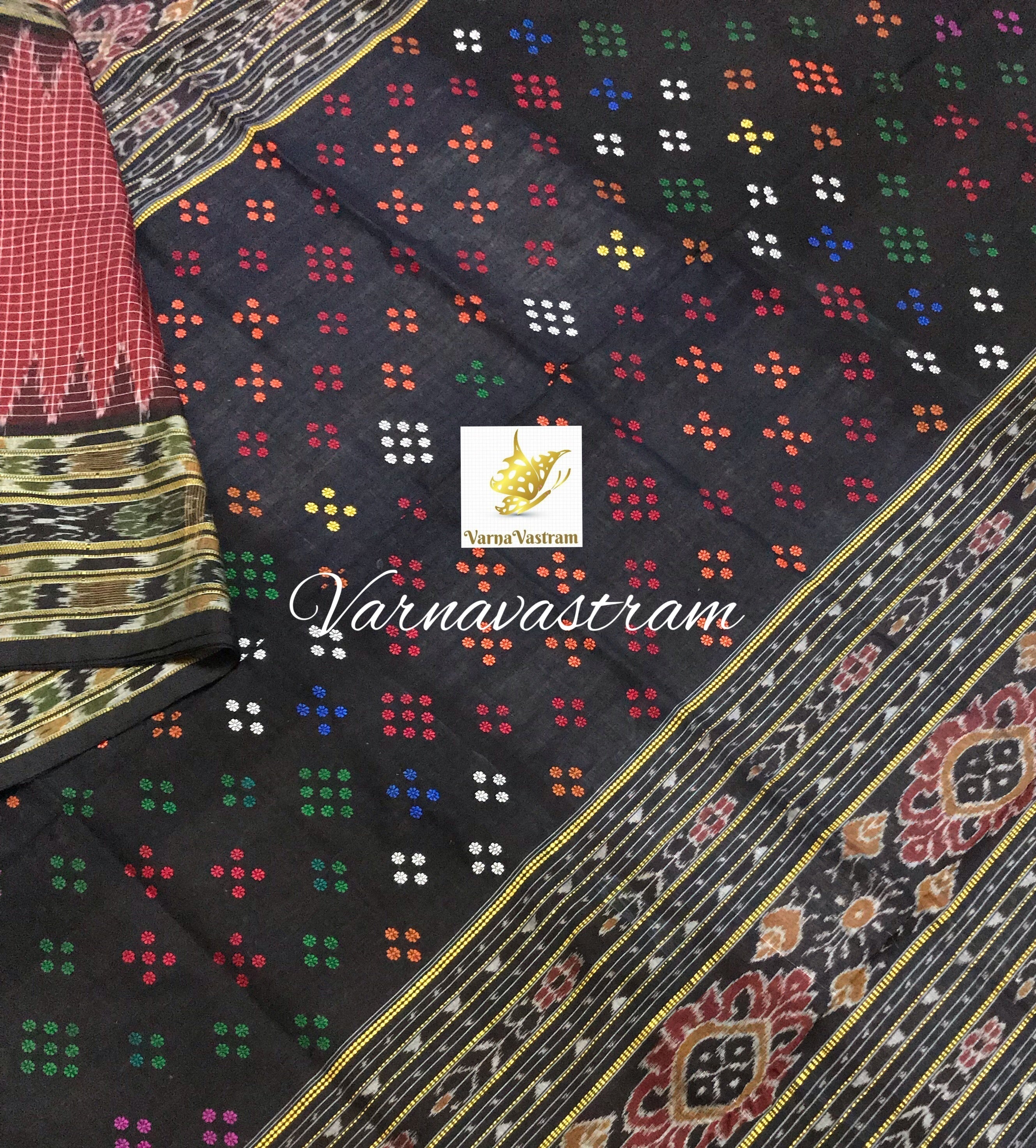 Chaudha Weave Tribal Odisha Ikkat Cotton Saree