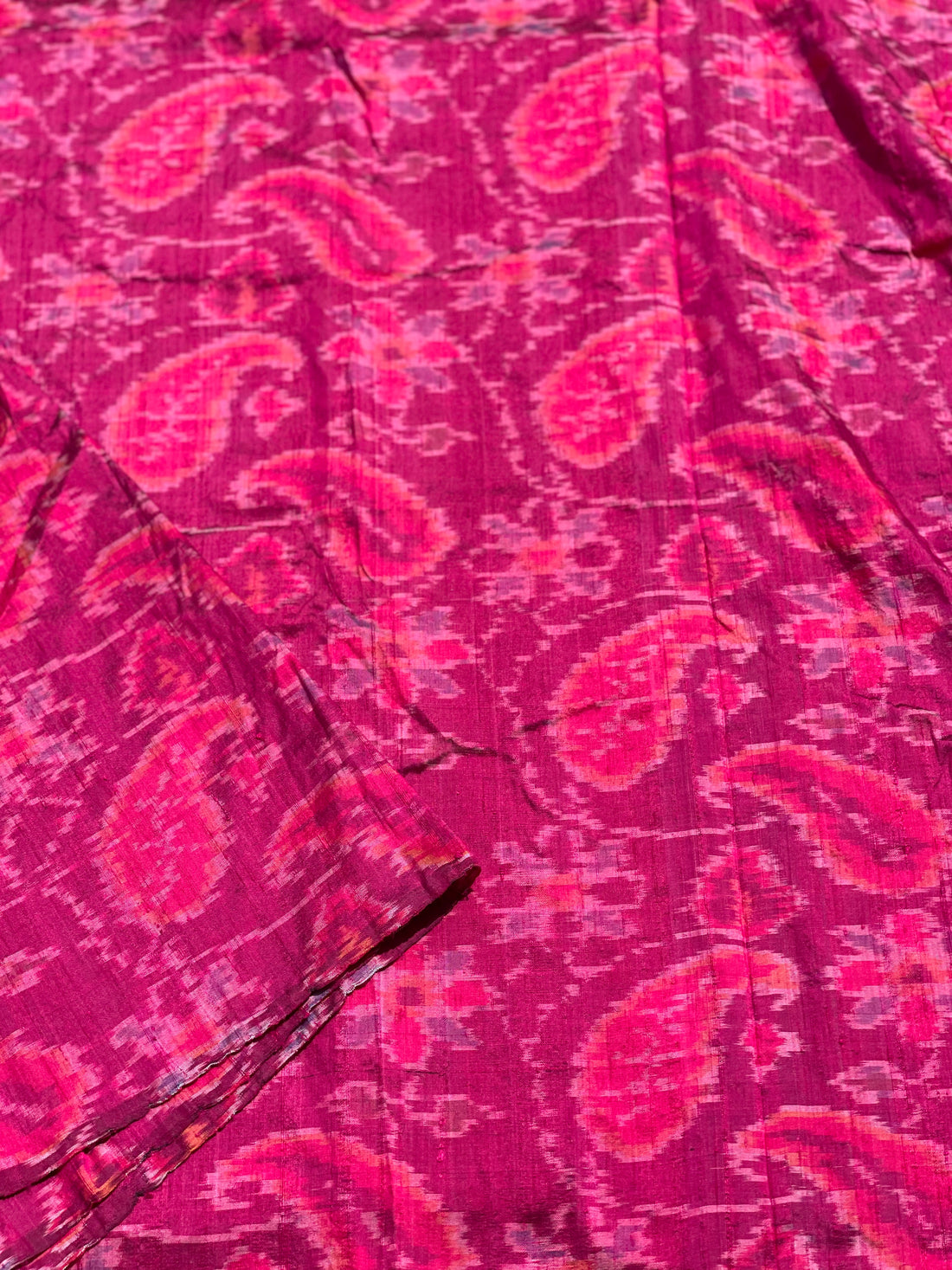 Raw Silk contemporary silk Ikkat Yardage