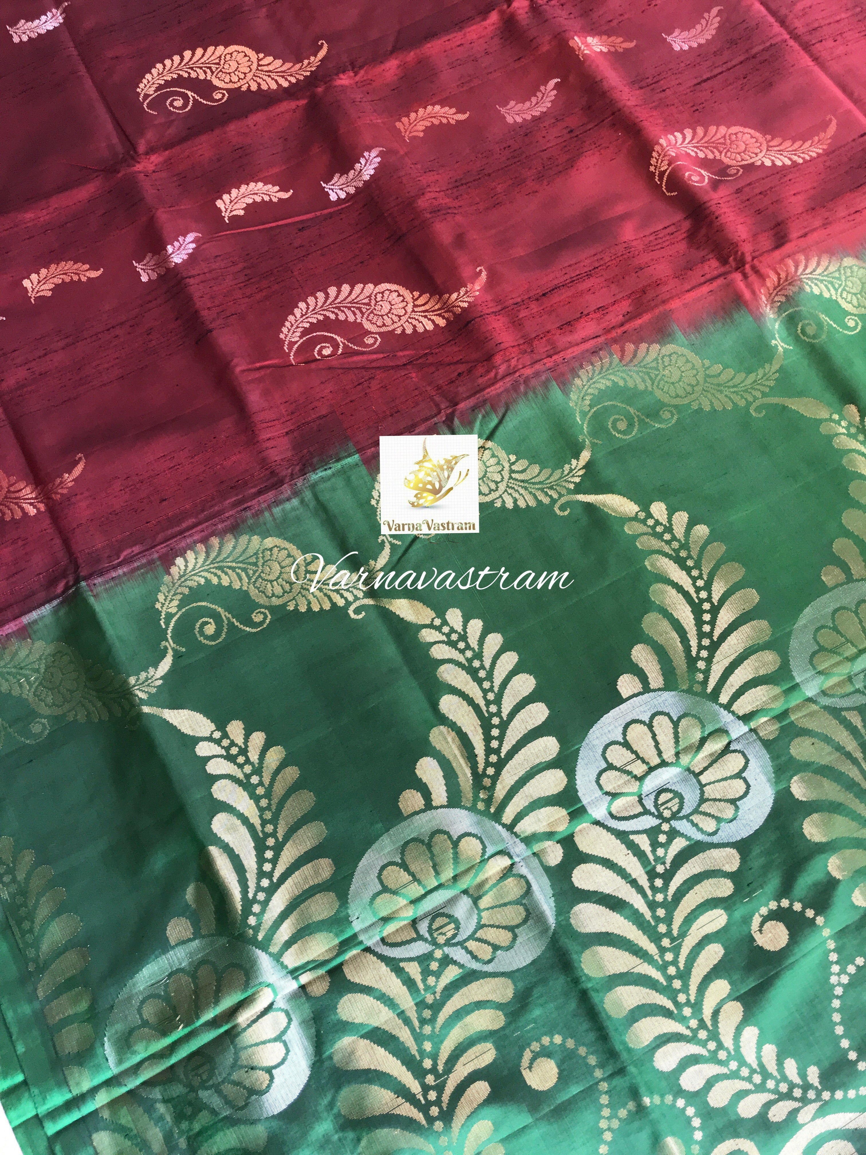 Handwoven Soft Silk With Kanchivaram saree