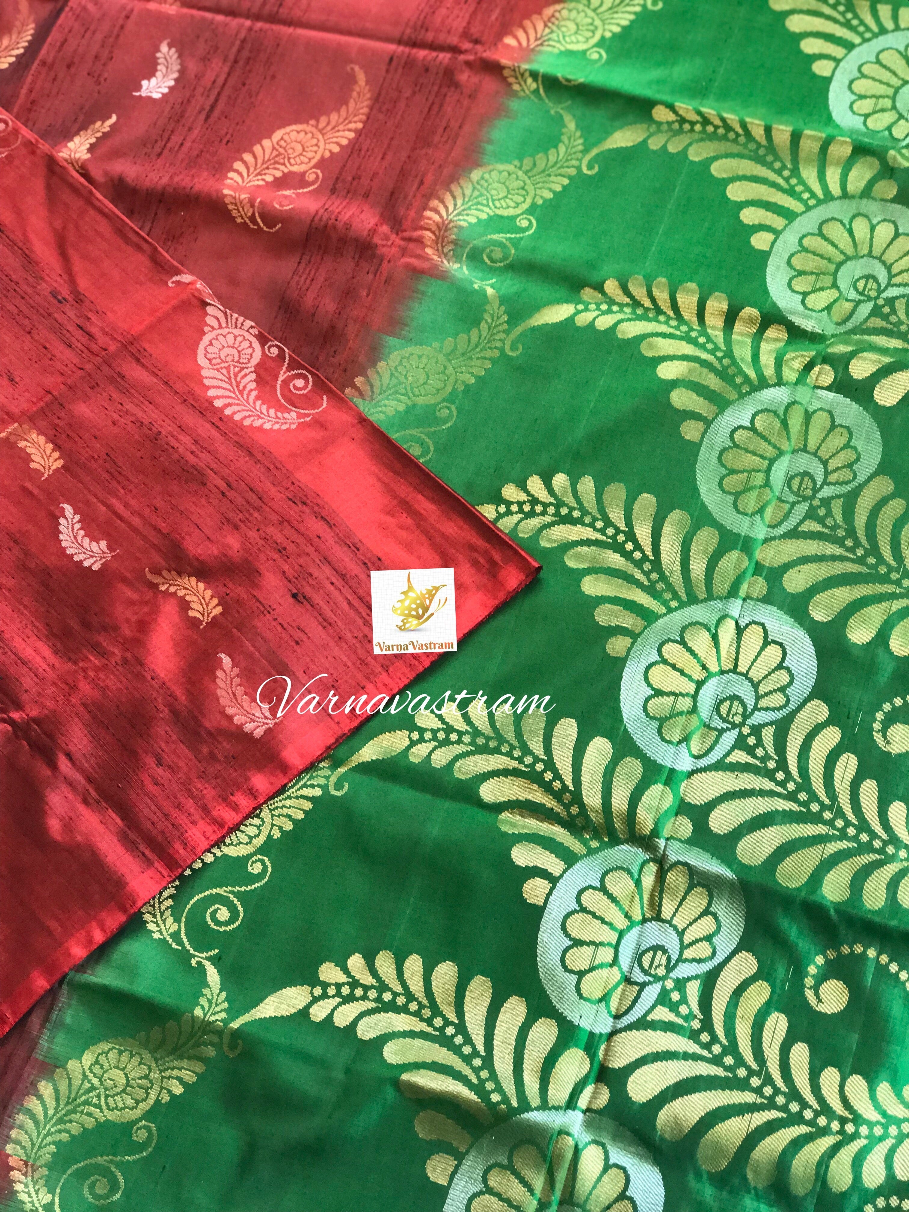 Handwoven Soft Silk With Kanchivaram saree