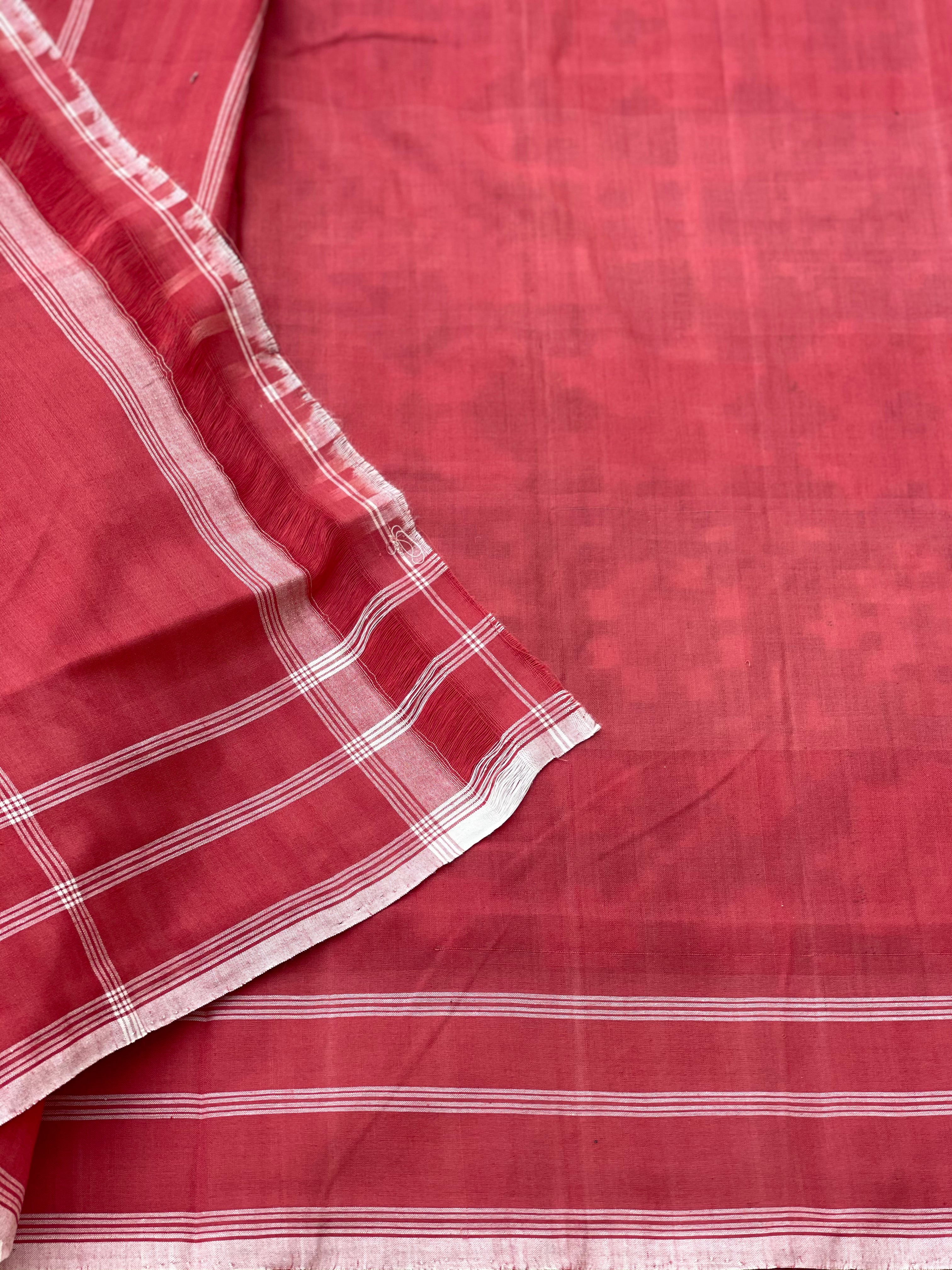 20 Motifs Natural Dyed Double Ikkat Telia Rumal Cotton Saree