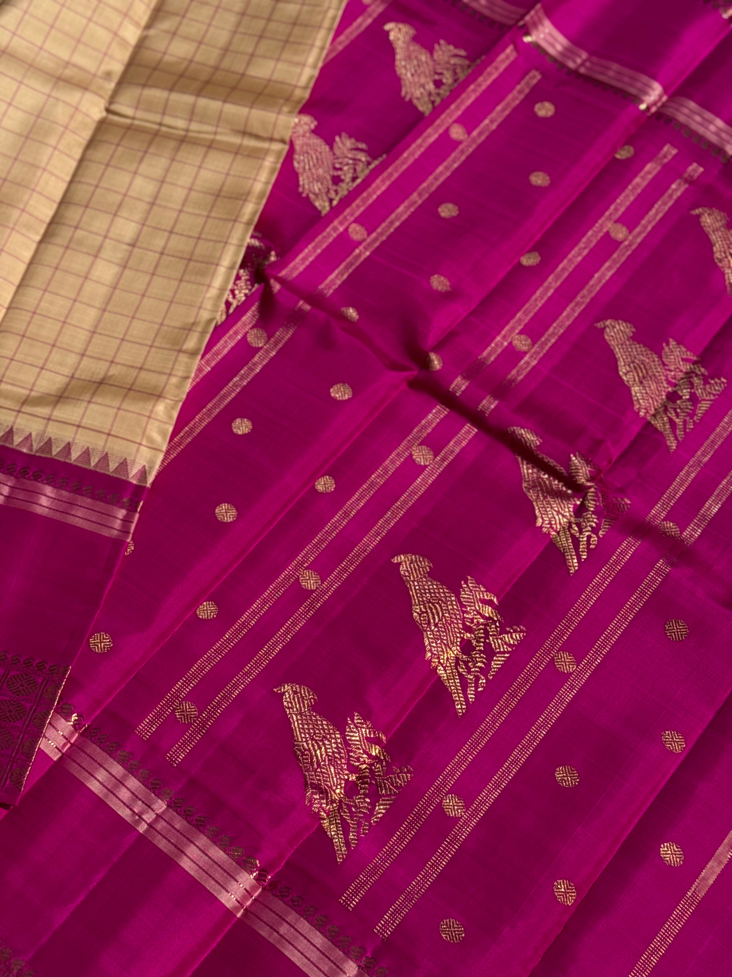 A Masterpiece Revival Kalakshetra kanchivaram korvai silk saree