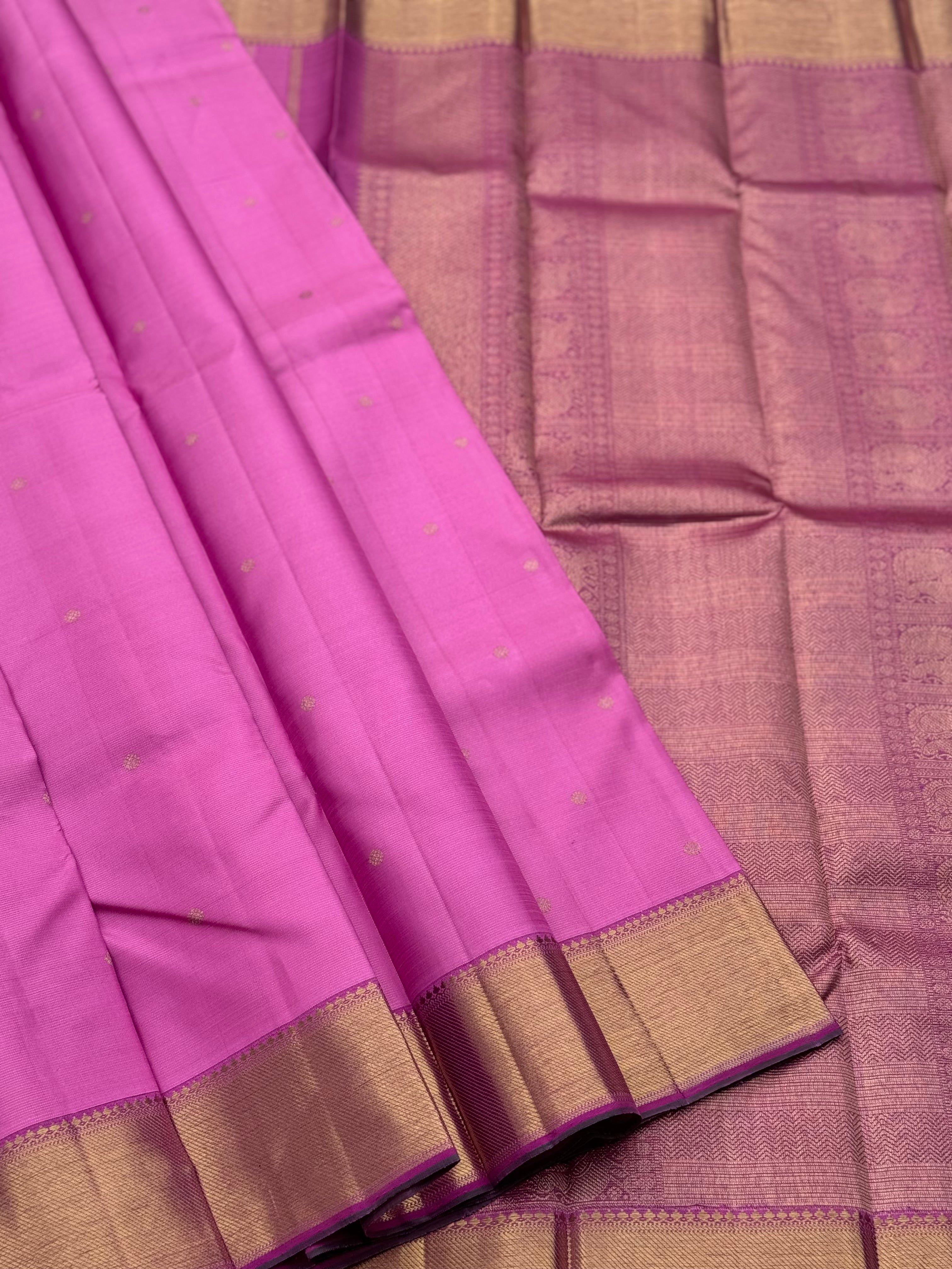 Lilac Heirloom Vairaoosi Kanchivaram Silk Saree