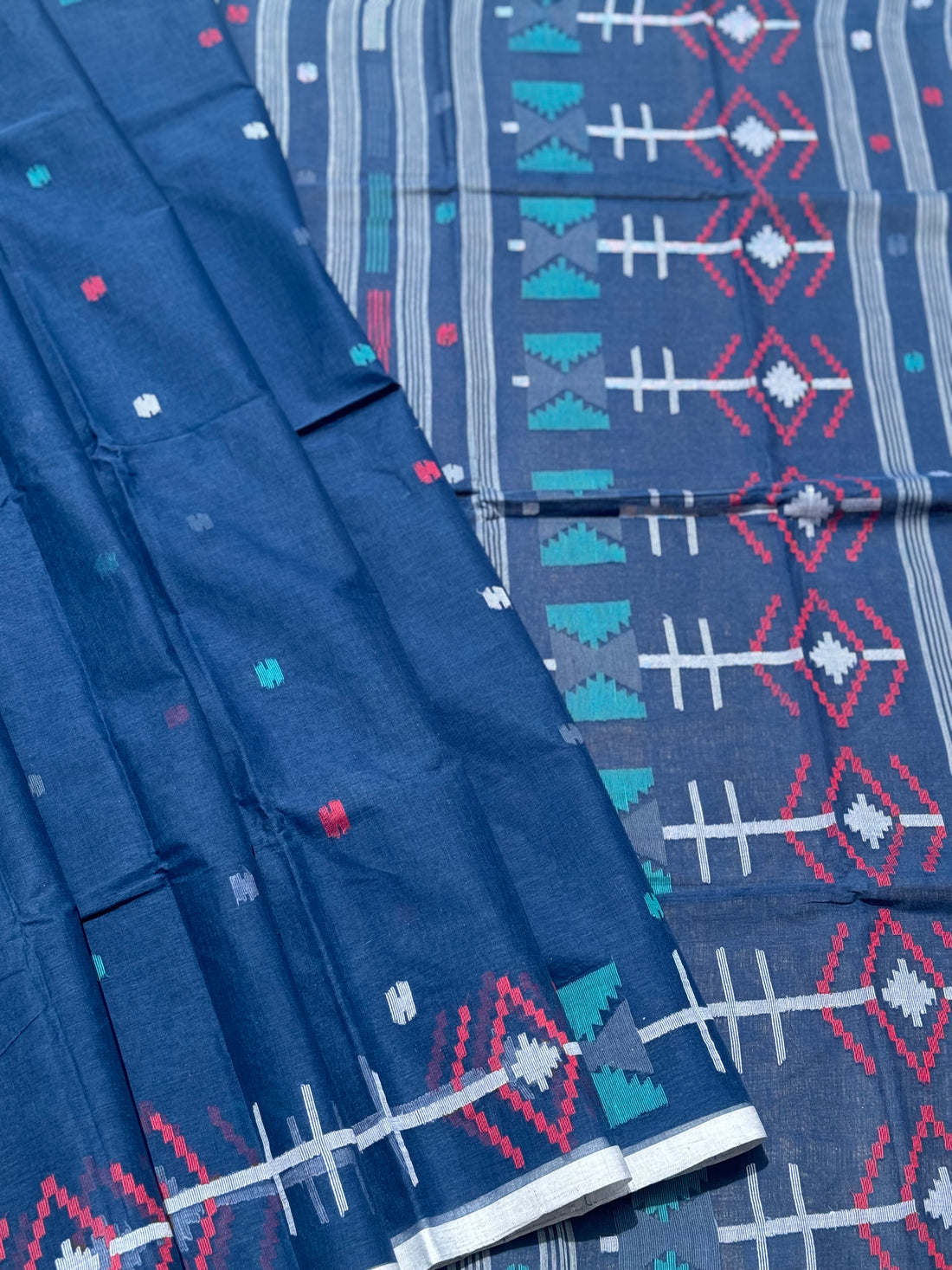 Dhakai Tant Cotton Jamdani Saree