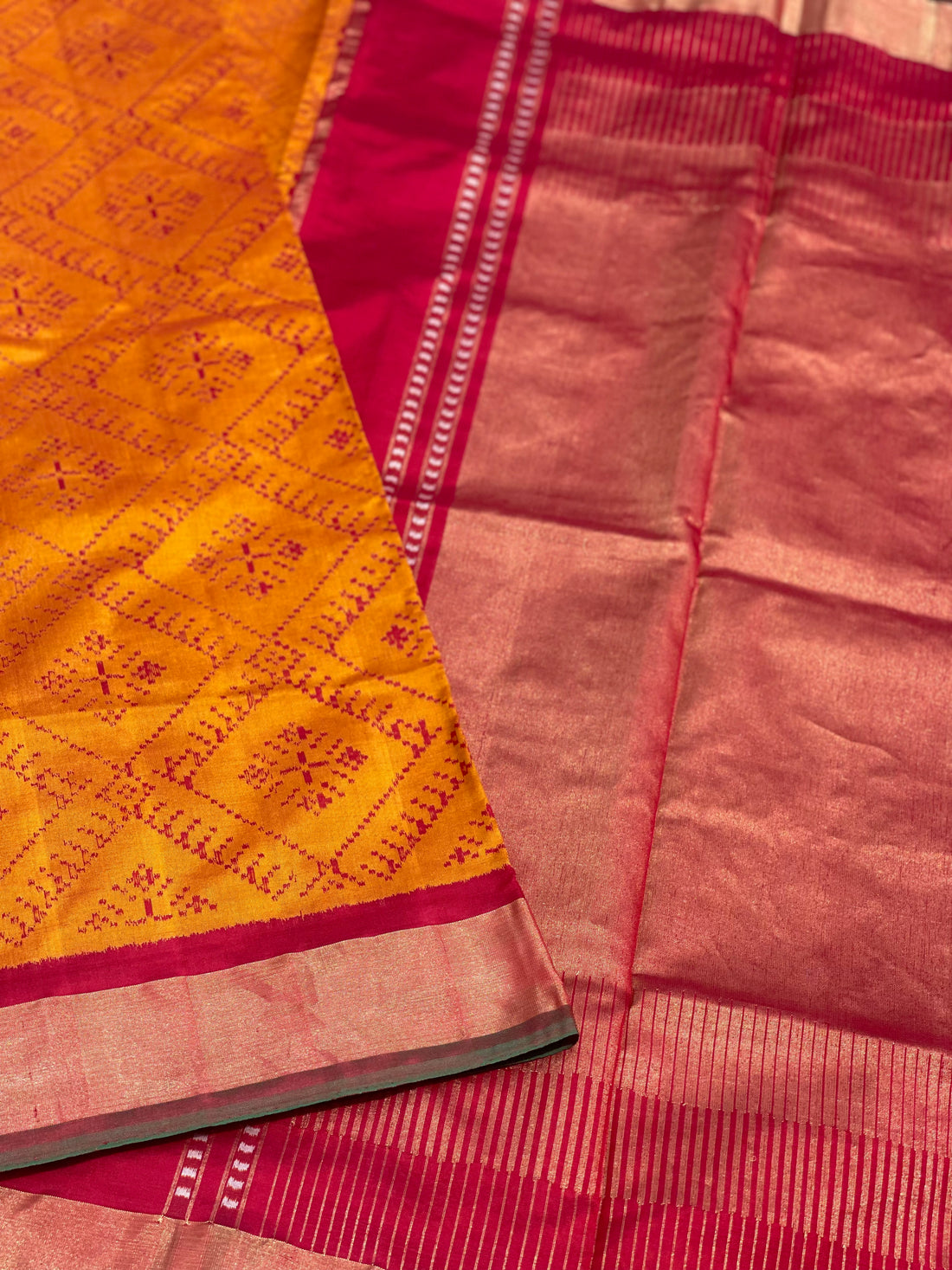 Tussar by Mulberry Silk Ikkat saree