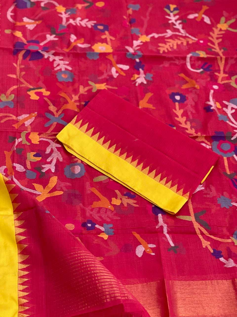 Ponduru Khadi Cotton Jamdani Suit