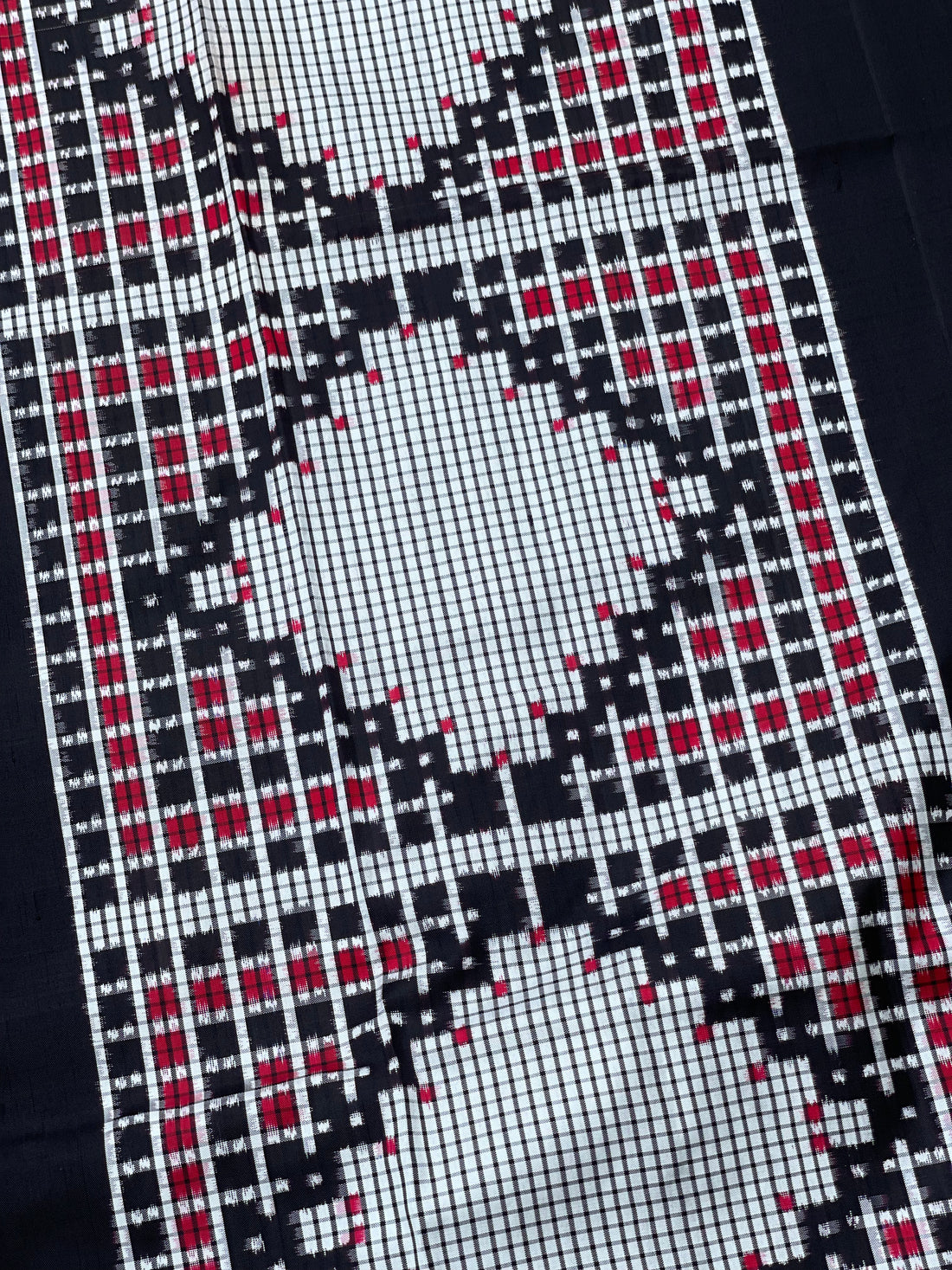 Telia Rumal Inspired Silk Double Ikkat Saree