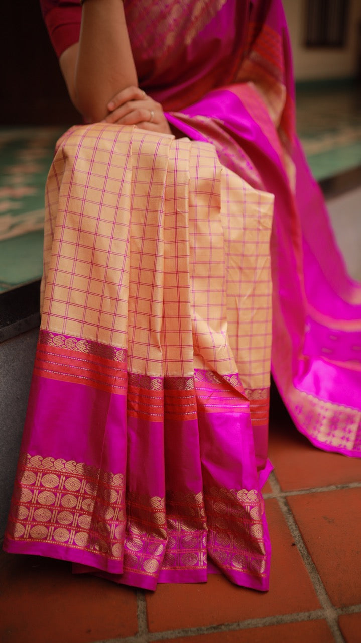 Exclusive Revival Kutrala Kuravanji Silk Kanchivaram Saree