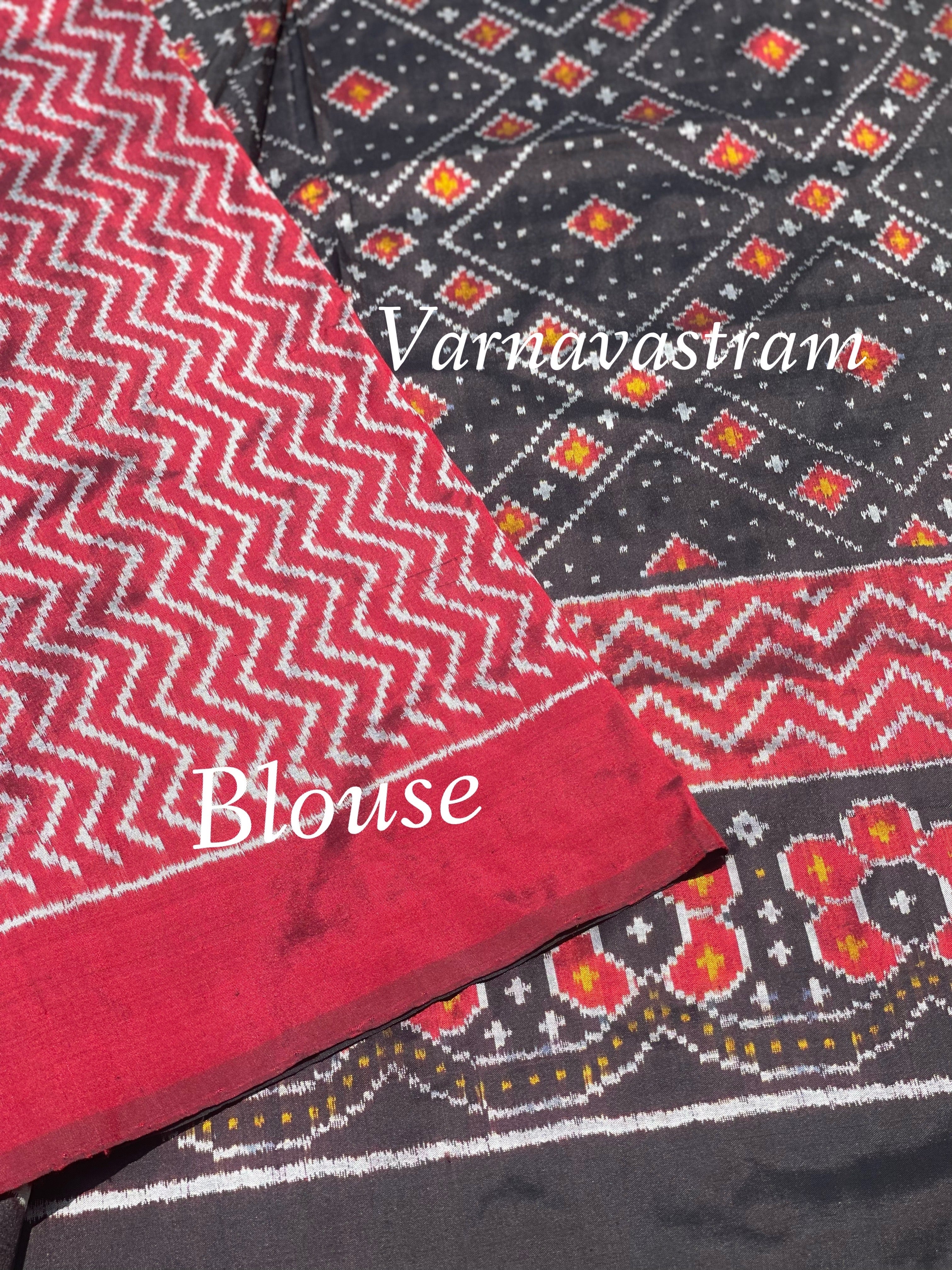 Contemporary Silk Ikkat Saree on Premium Mulberry Silk