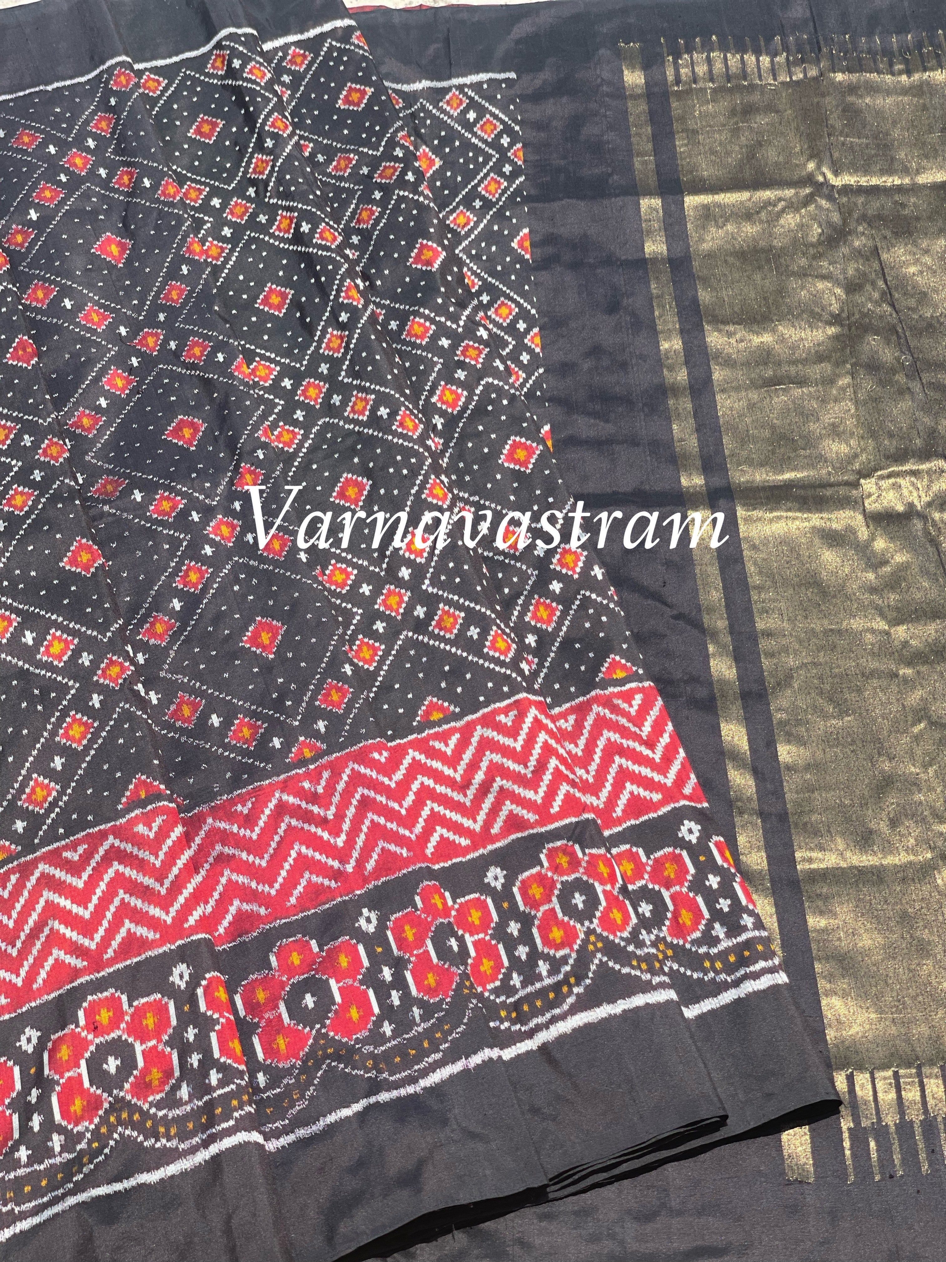 Contemporary Silk Ikkat Saree on Premium Mulberry Silk