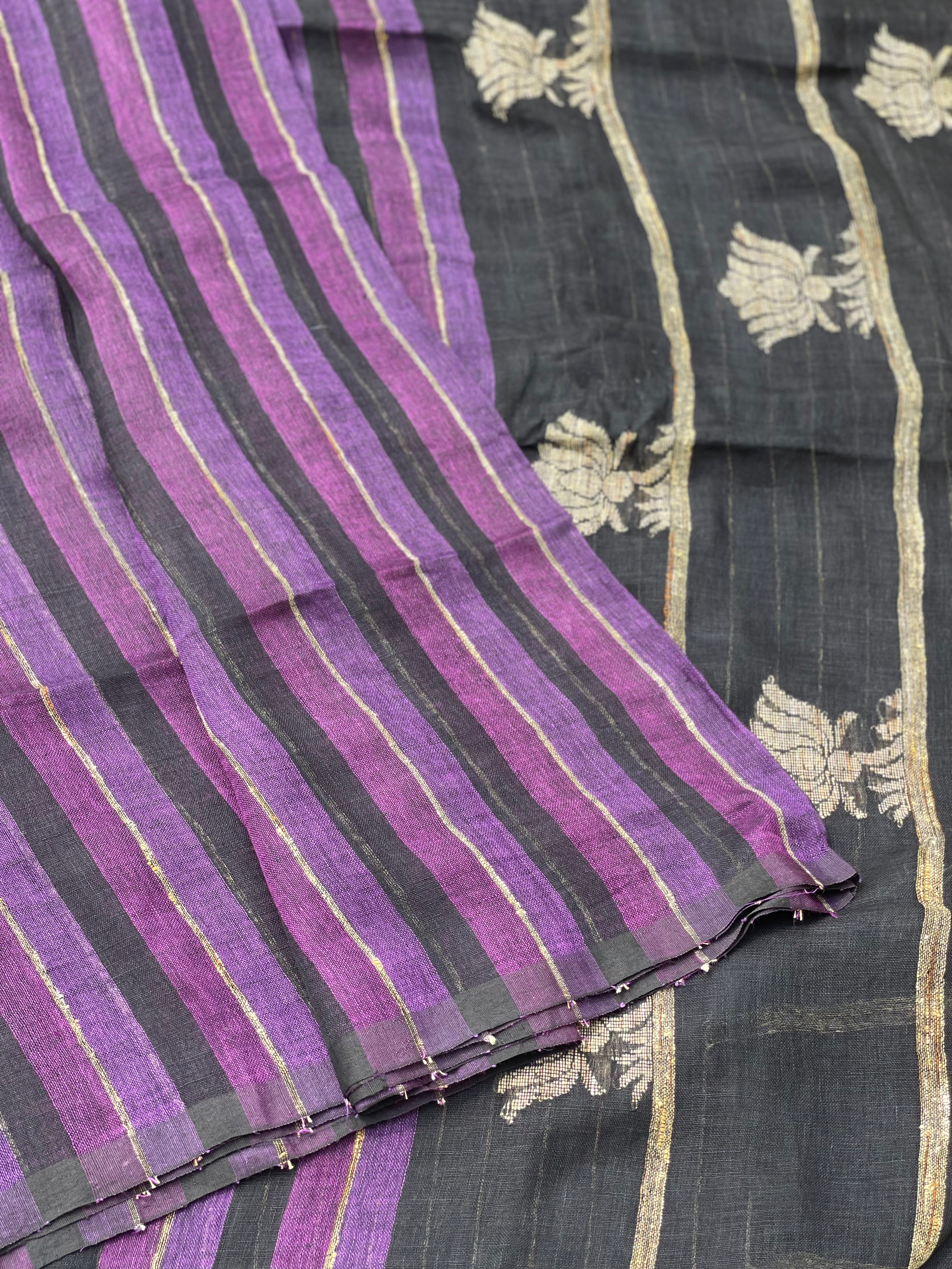 Organic Linen by Linen Jamdani Saree