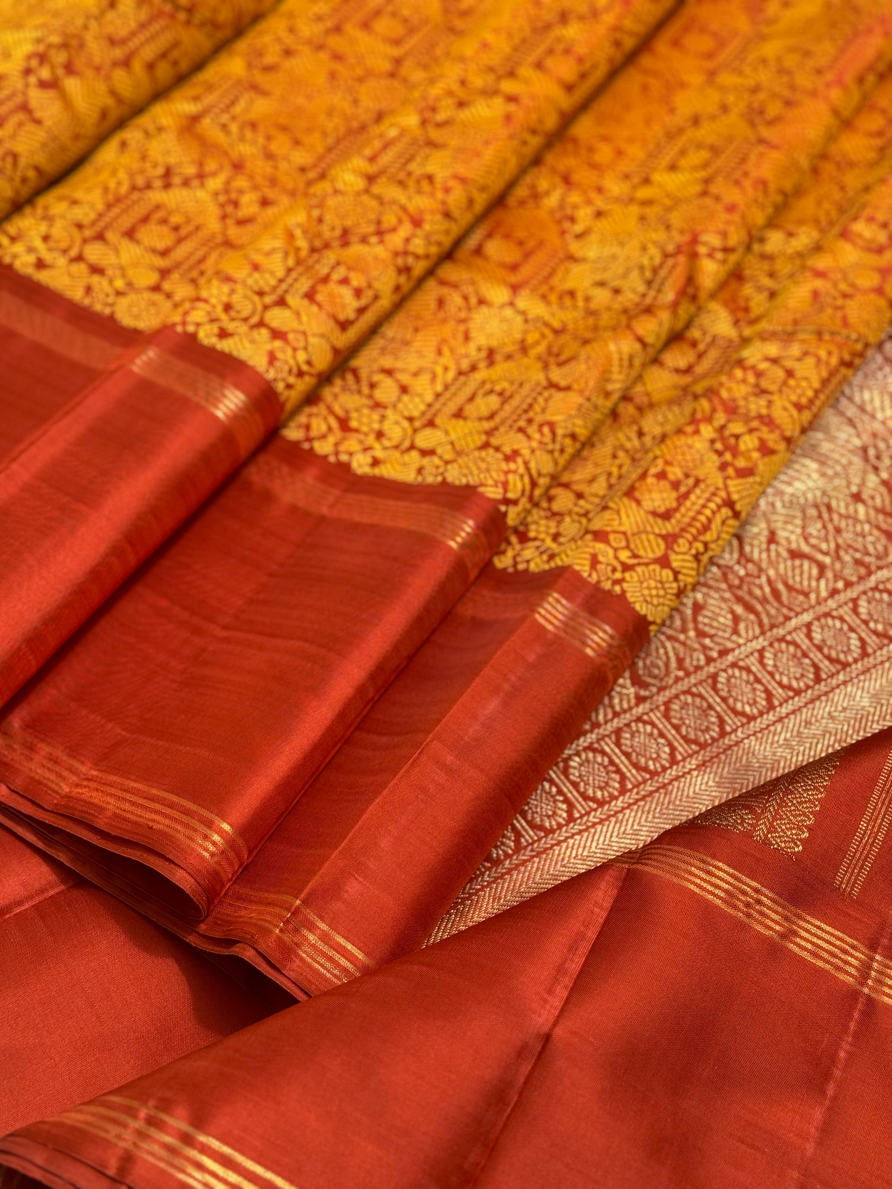 Stupendous Garudaseva weave kanchivaram collective silk saree