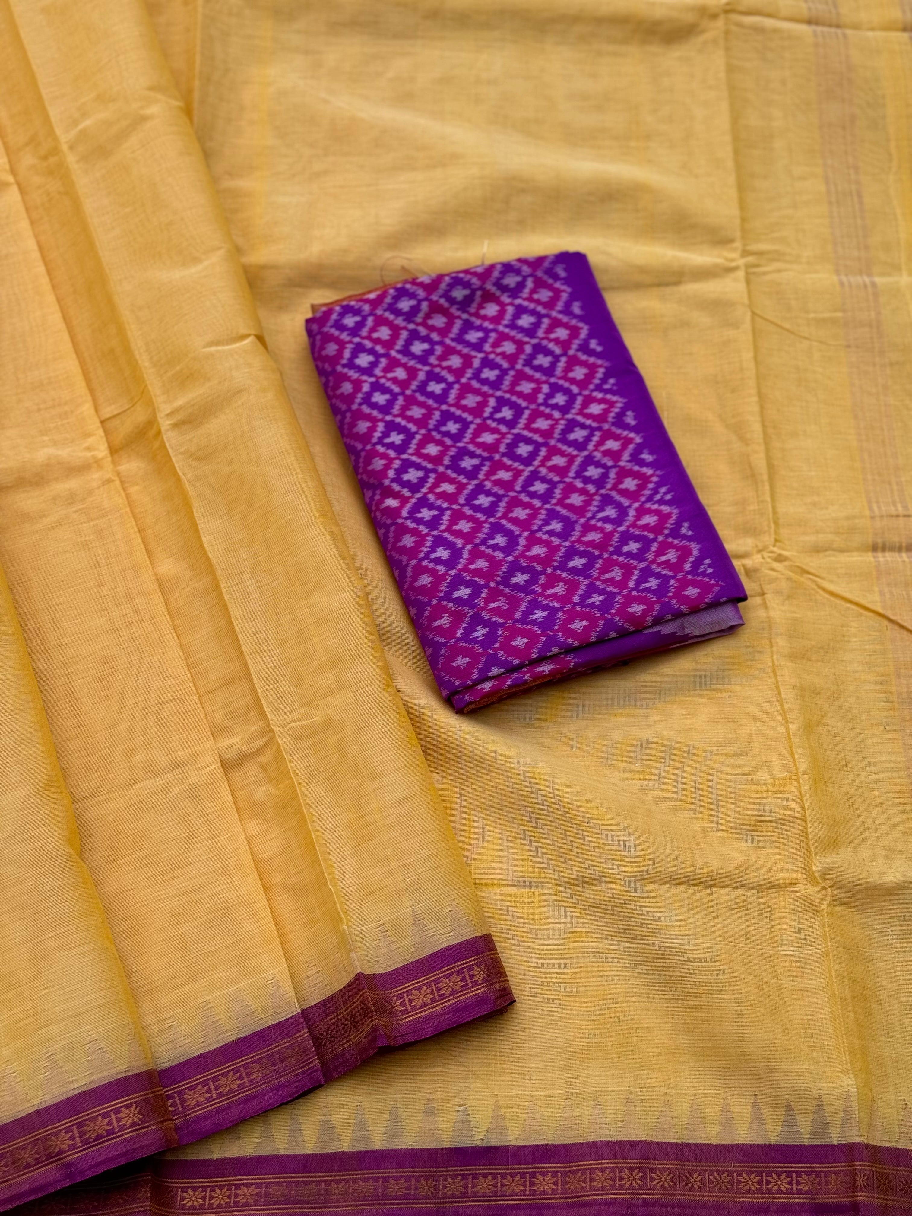 Reserved for Shree Choudry- Handspun Ponduru Khadi cotton saree