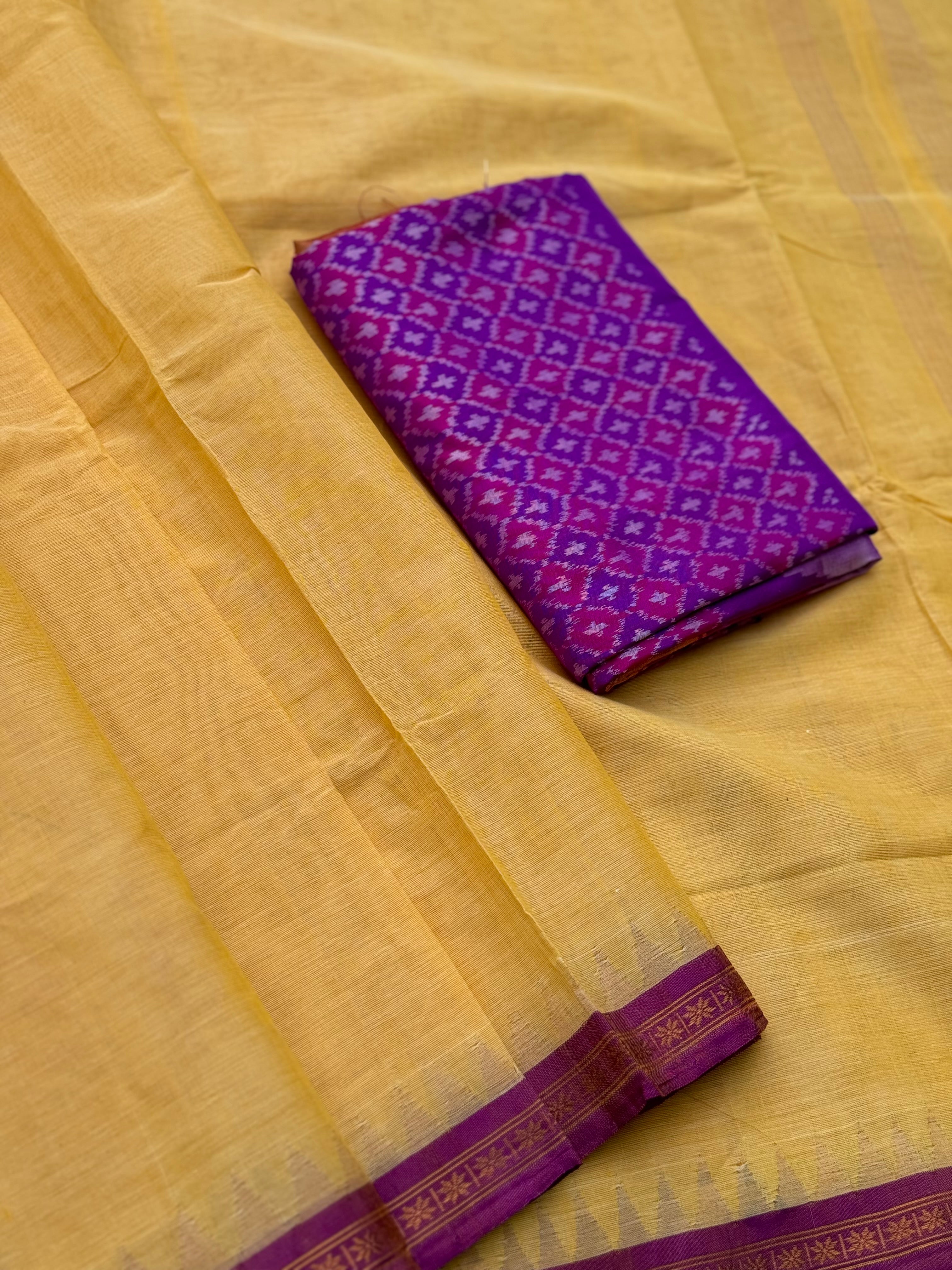 Reserved for Shree Choudry- Handspun Ponduru Khadi cotton saree