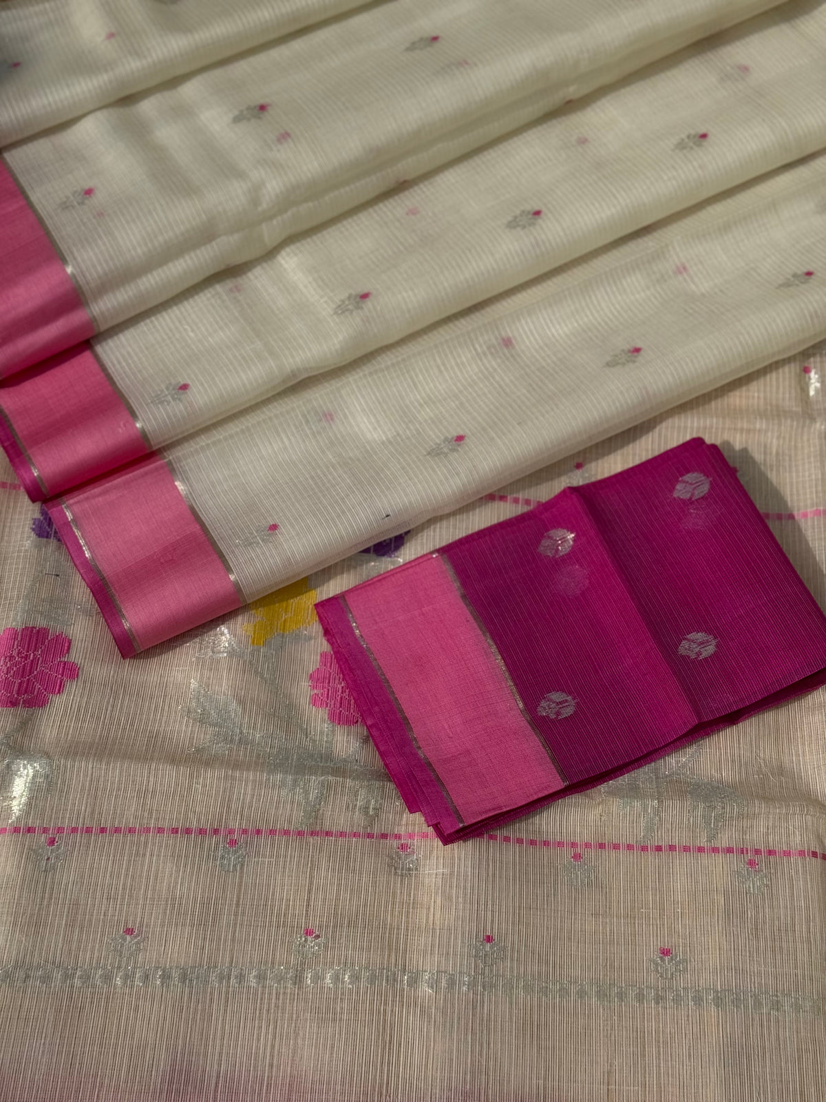 Handwoven zari Kota silk by cotton saree
