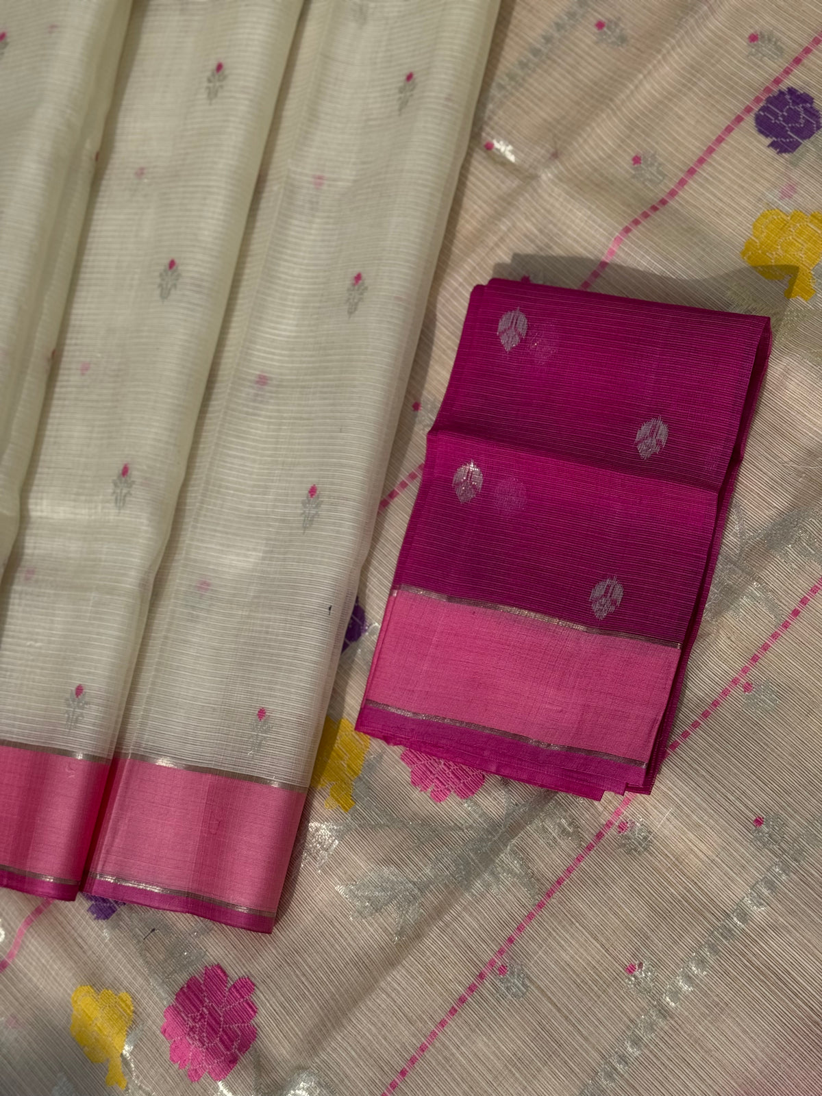 Handwoven zari Kota silk by cotton saree