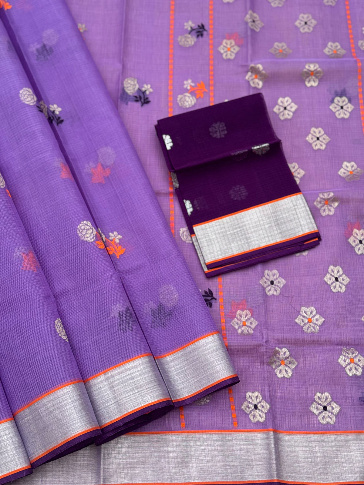 Handwoven zari Kota silk by cotton saree