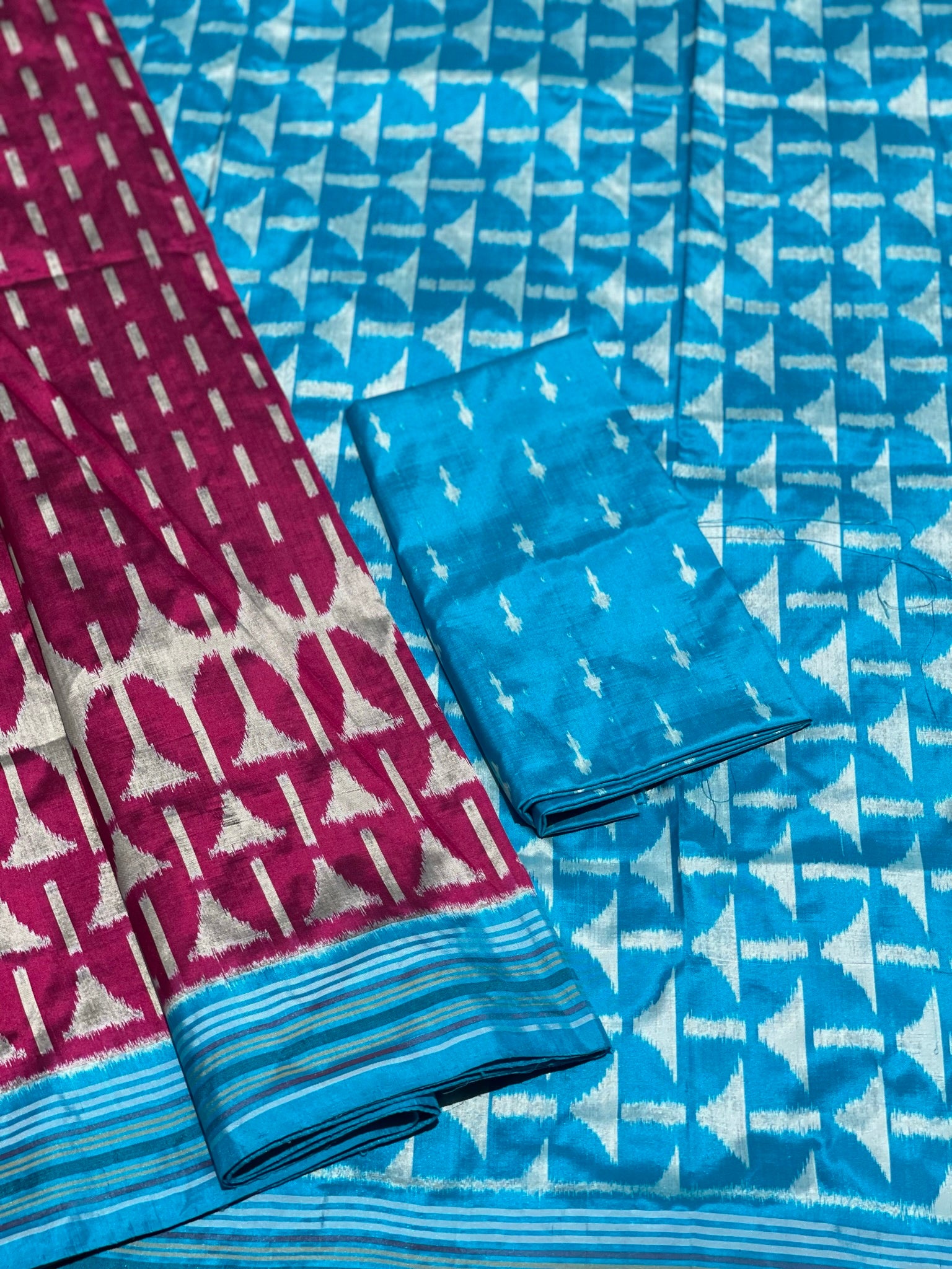 Contemporary Premium Mulberry Silk Ikkat Saree