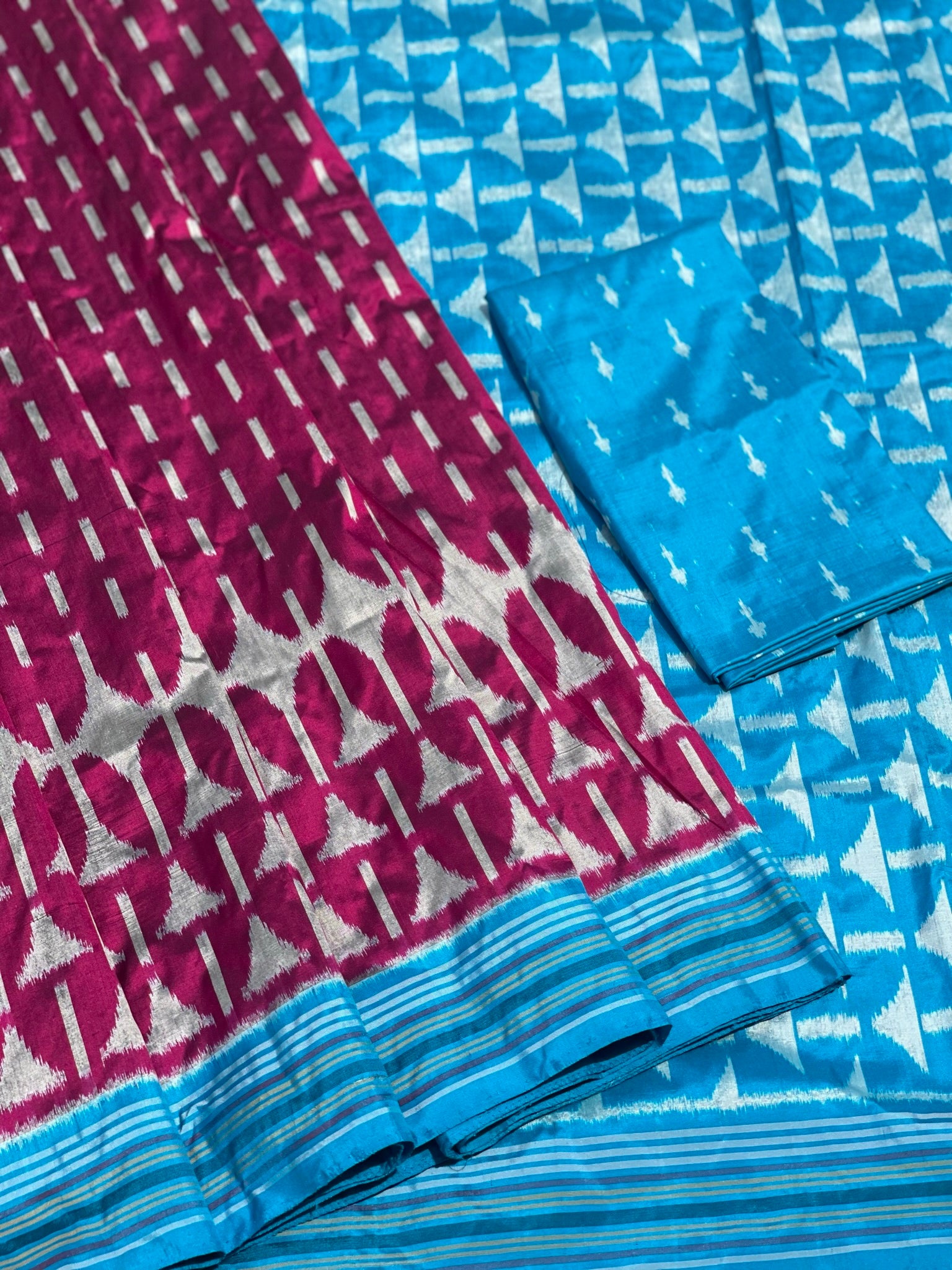 Contemporary Premium Mulberry Silk Ikkat Saree
