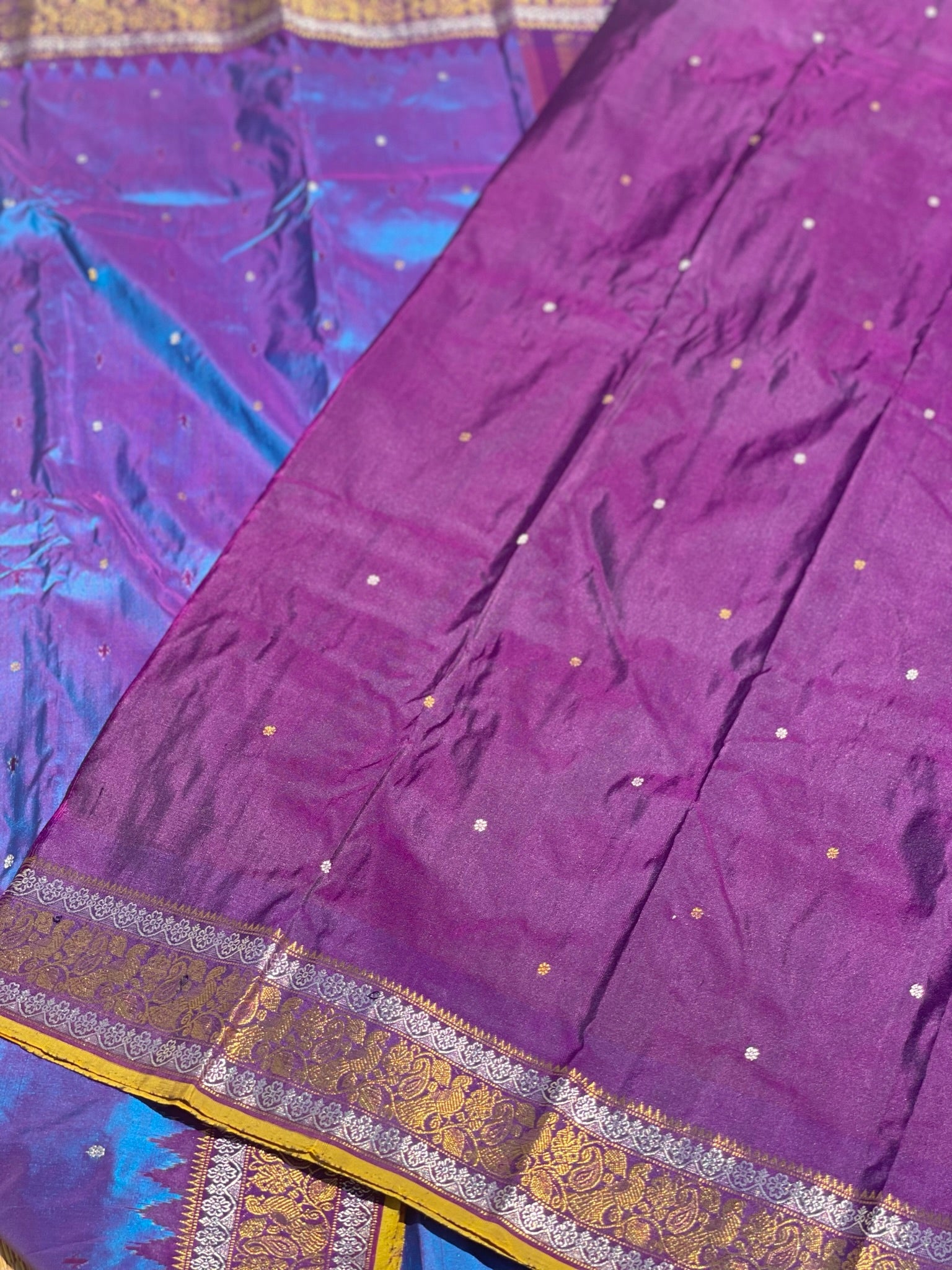 Revival Vintage Ikkat Silk Saree With Kanchi Border And Pallu